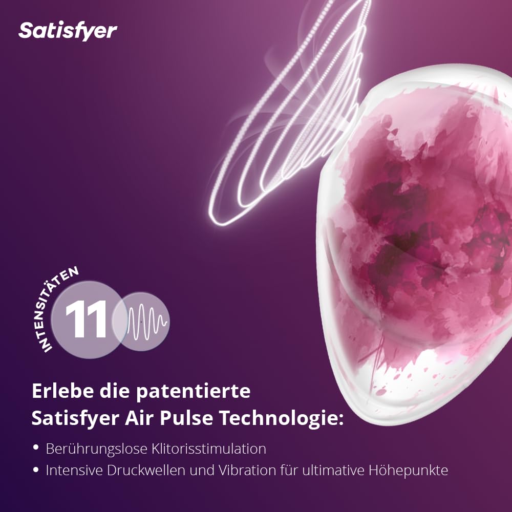 SATISFYER Cloud Dancer Wibrator Powietrzny Stymulacja Klitorisu Wodoodporny — miniatura 2