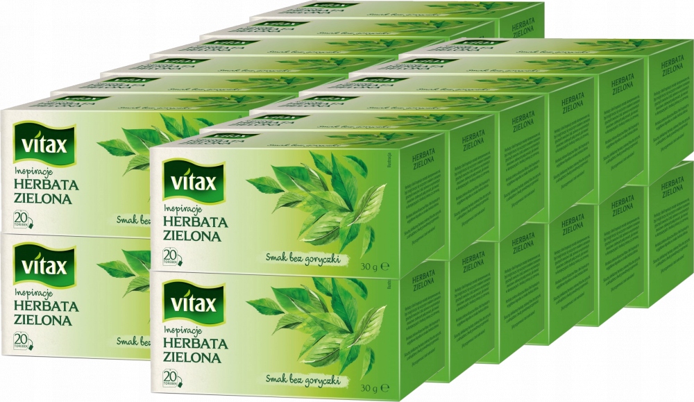 Herbata ekspresowa Zielona Vitax 20 torebek x24