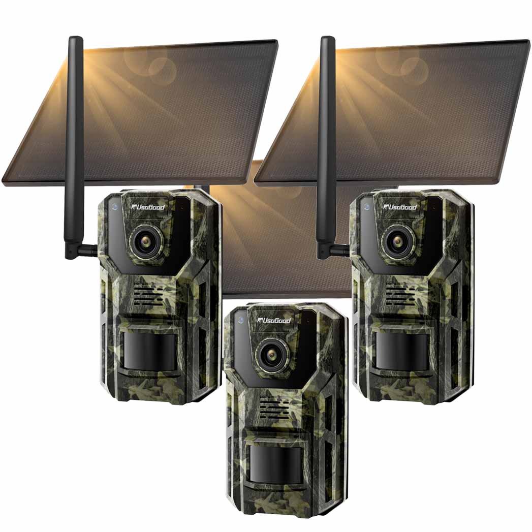 Solární Fotopast 3G 4G S Sim Gps Kamera 2K Noční IP66 Akumulátor 3KS