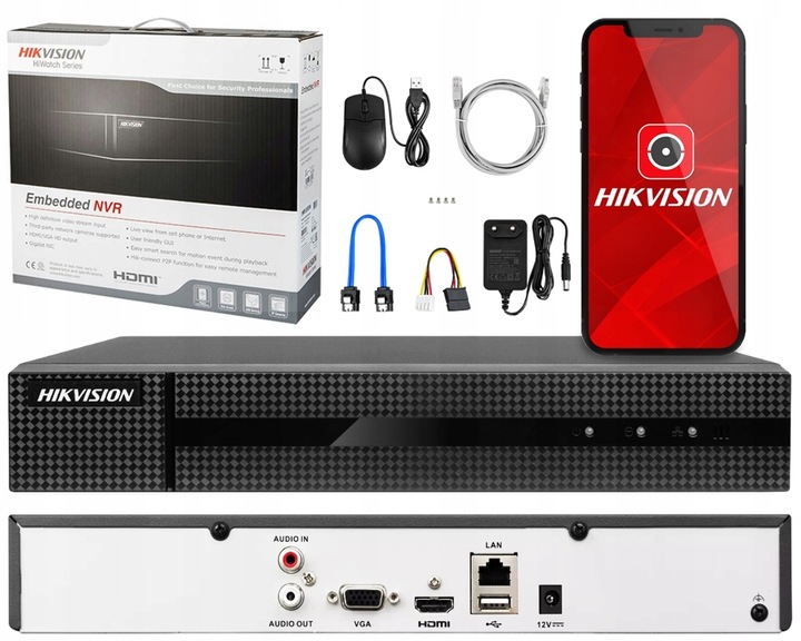 Ip rekordér 16ch až 8Mpx 4K Hikvision 2x Sata na 2 Hdd disky