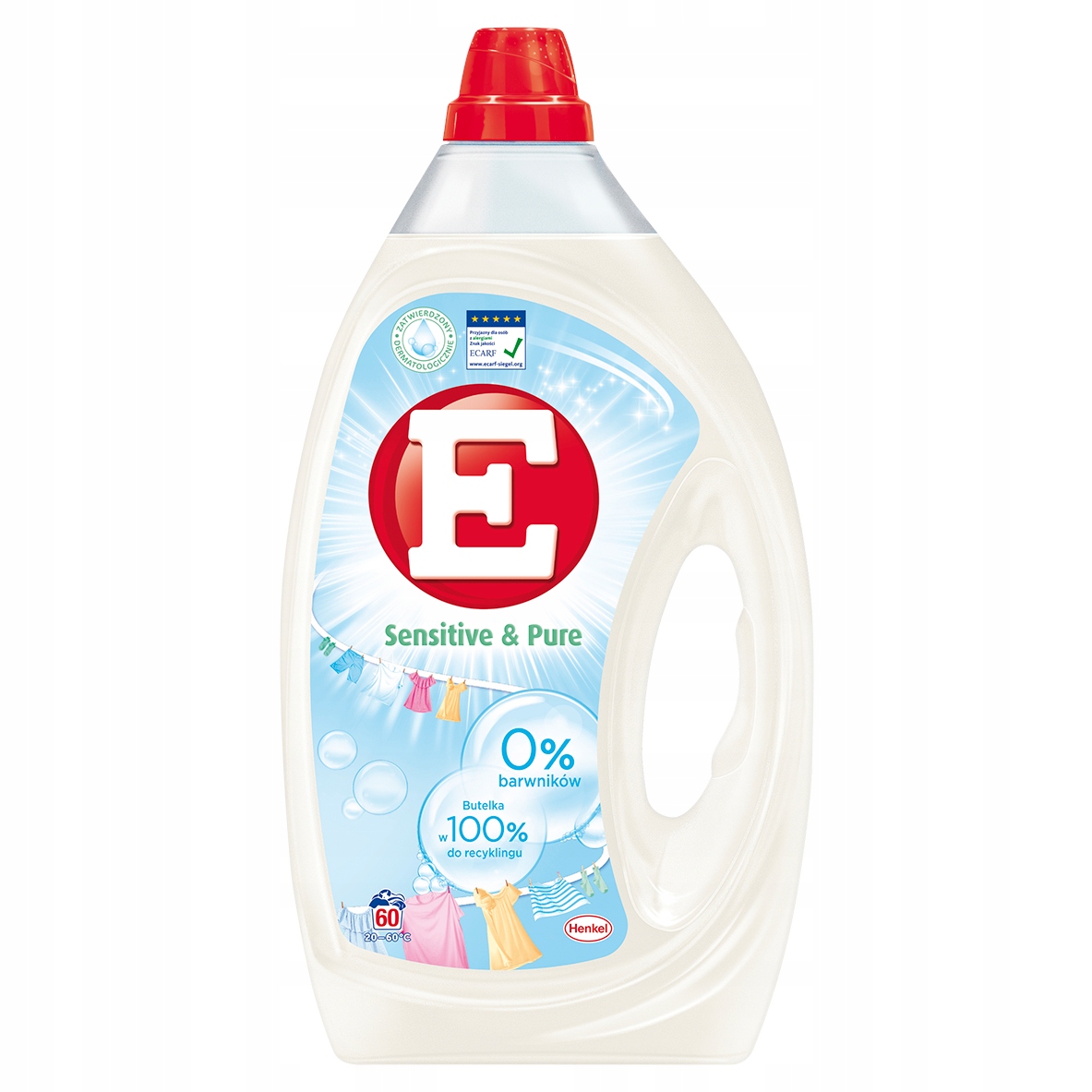 

E Żel do prania delikatny Sensitive & Pure 3l