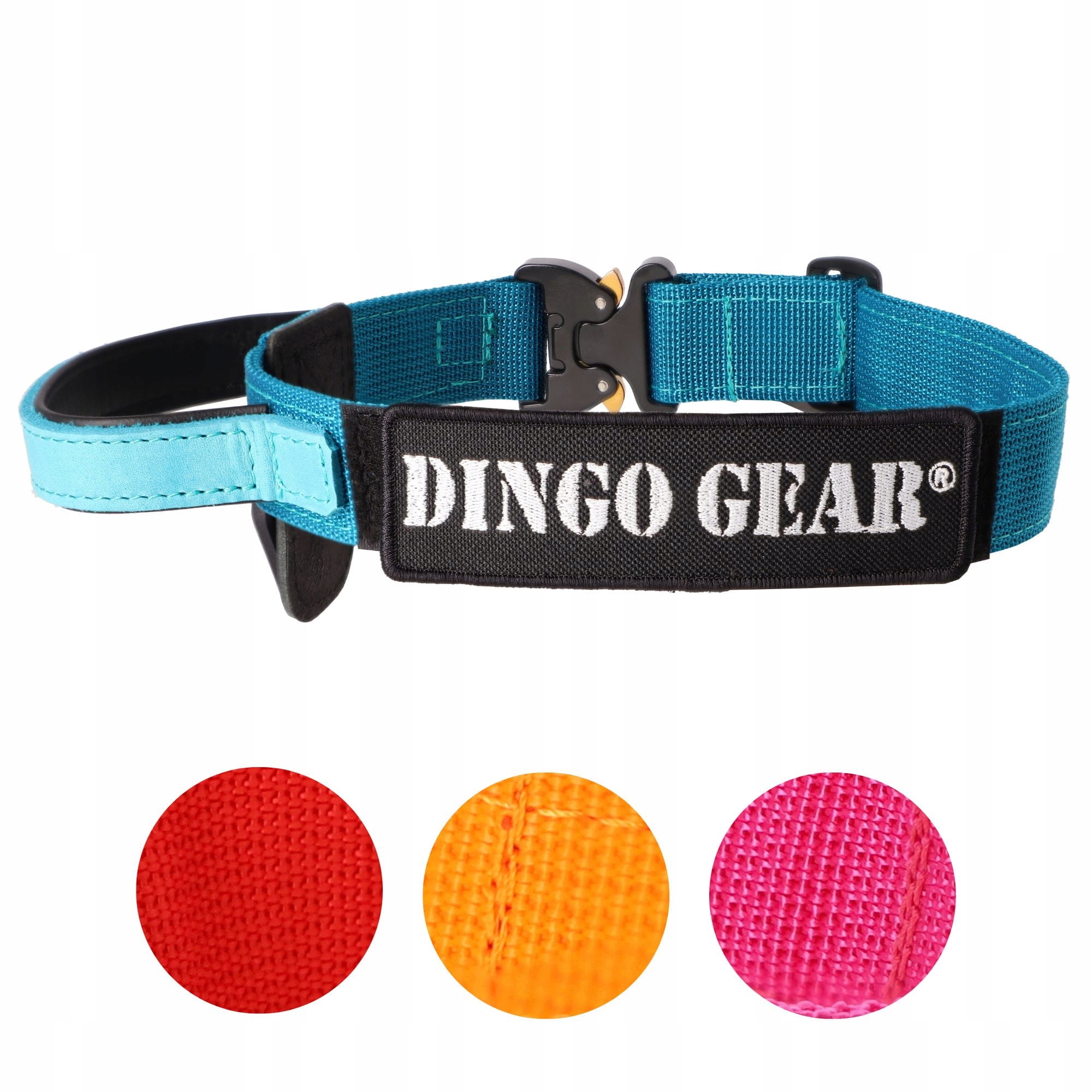 Levně Dingo Gear Obojek Cobra páska s rukojetí 50 cm mořská