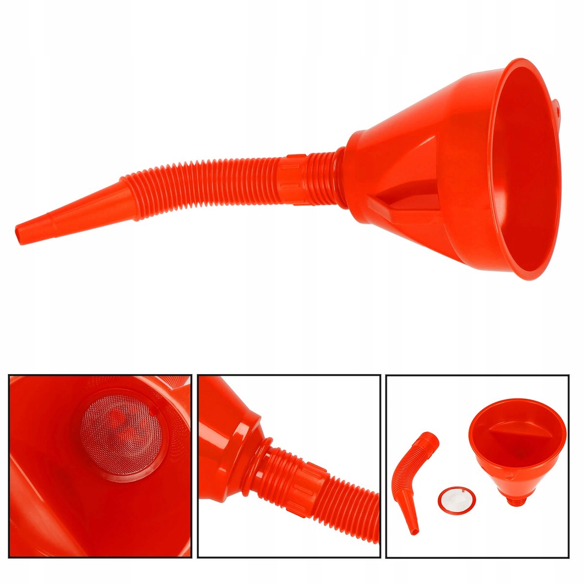 LEJEK DO KANISTRA BAKU PALIWA OLEJU PŁYNÓW WODY Z SITKIEM RURKĄ UNIWERSALNY Kod producenta HA5138