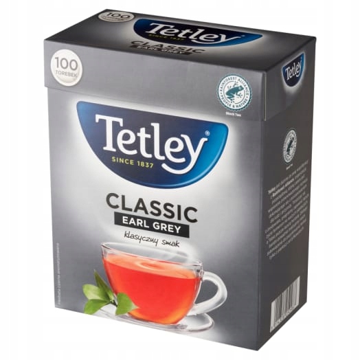 Levně Tetley Classic Earl Grey Čaj Černý 100 sáčků ex.
