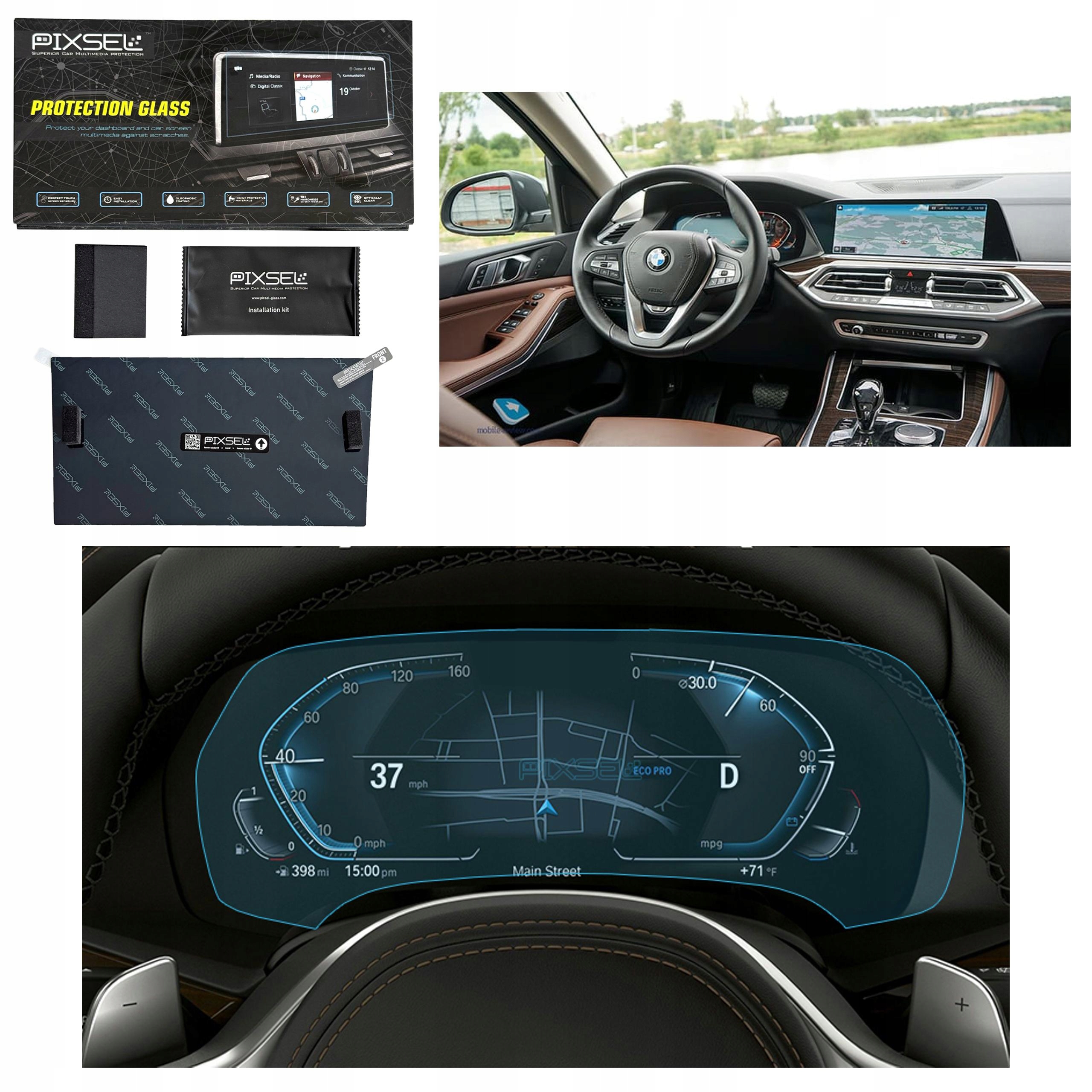 Antyodciskowe Matowe Szkło Ochronne Bmw X5-14.2“ 2019-2022 G05