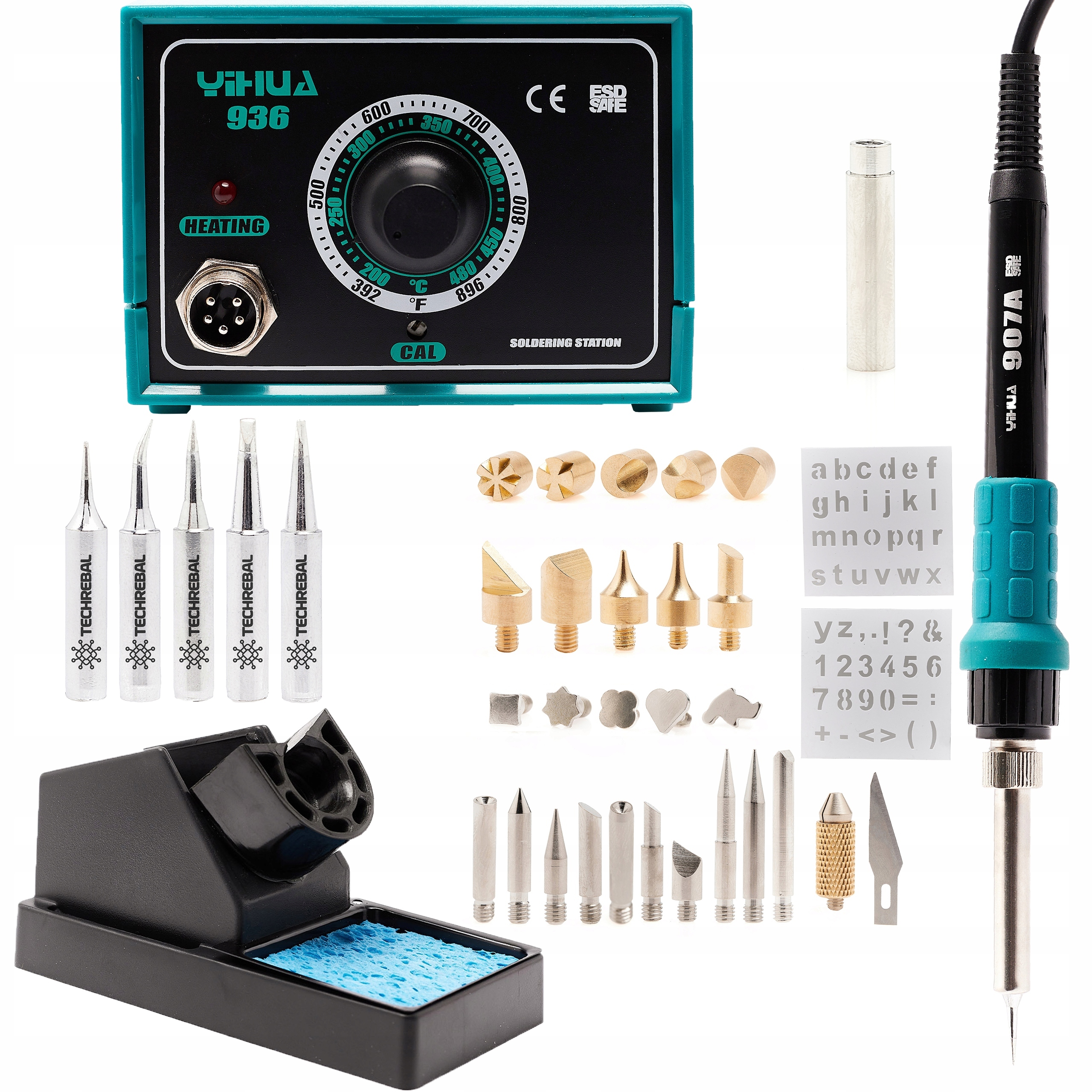 Pirograf Lutownica Stacja Do Lutowania Wypalarka Do Drewna Yihua 936 Groty