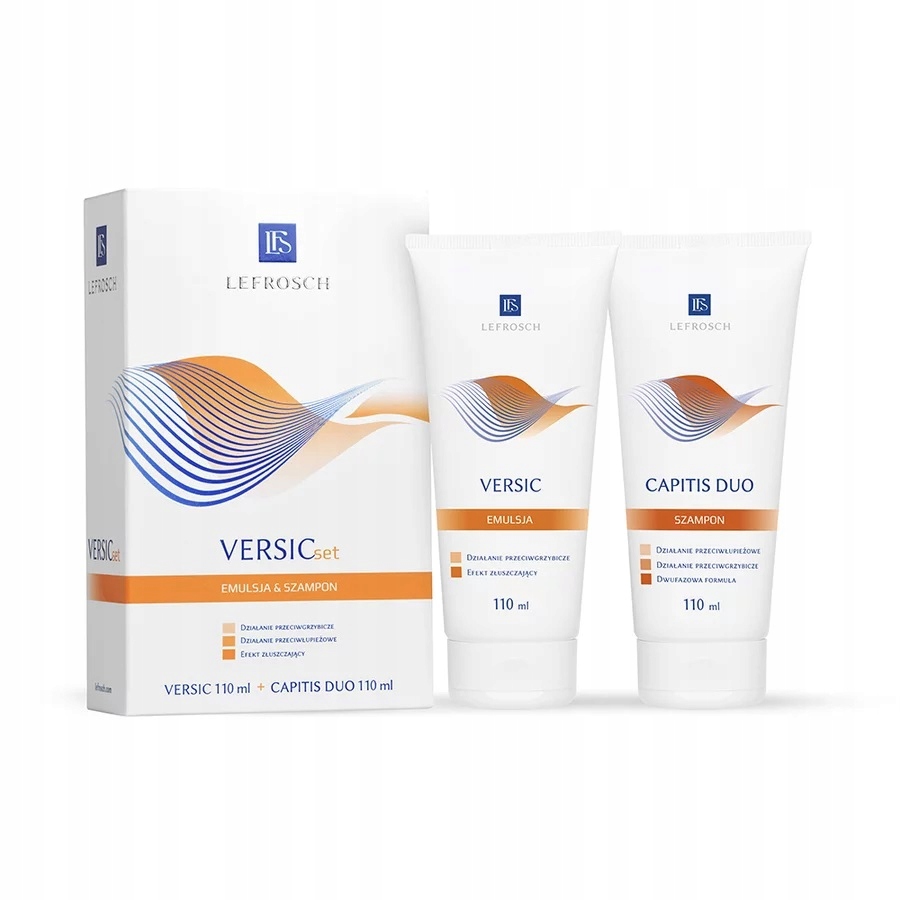 Versic Set Lefrosch Zestaw Emulsja Versic Szampon Capitis Duo 2x110 ml