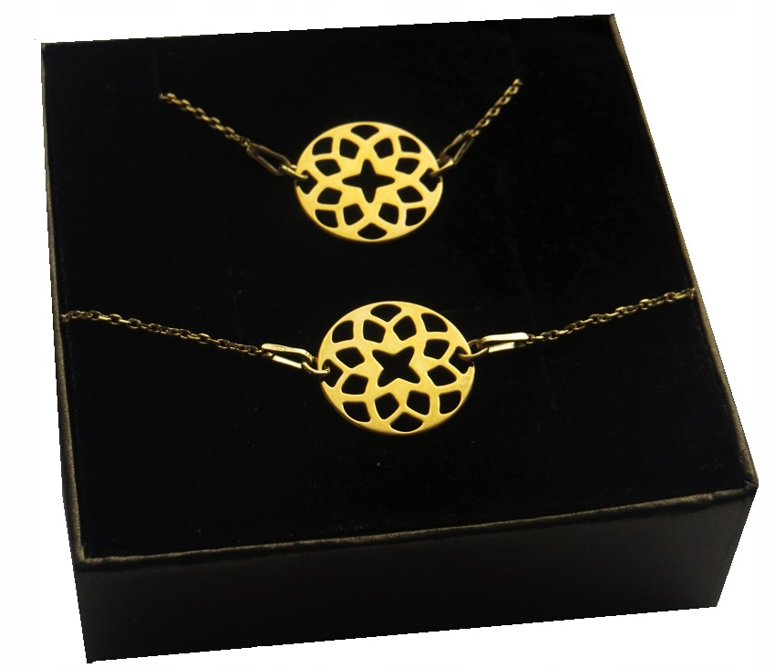 

Komplet zestaw Ażur naszyjnik i bransoletka Nowość