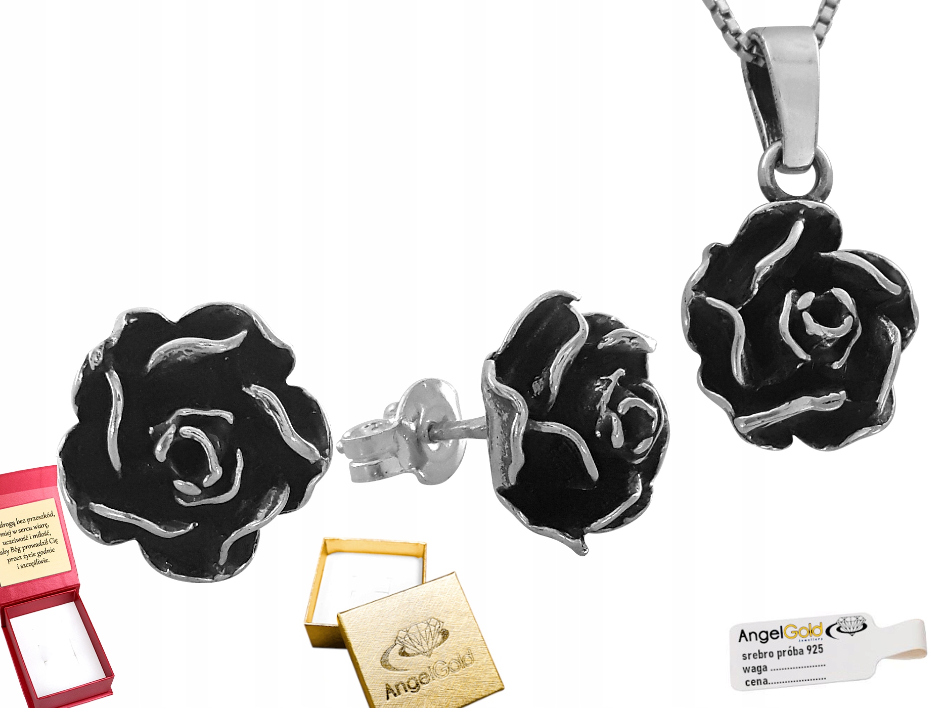 Stříbrný Komplet Růže Růžičky Elegantní Stříbro 925
