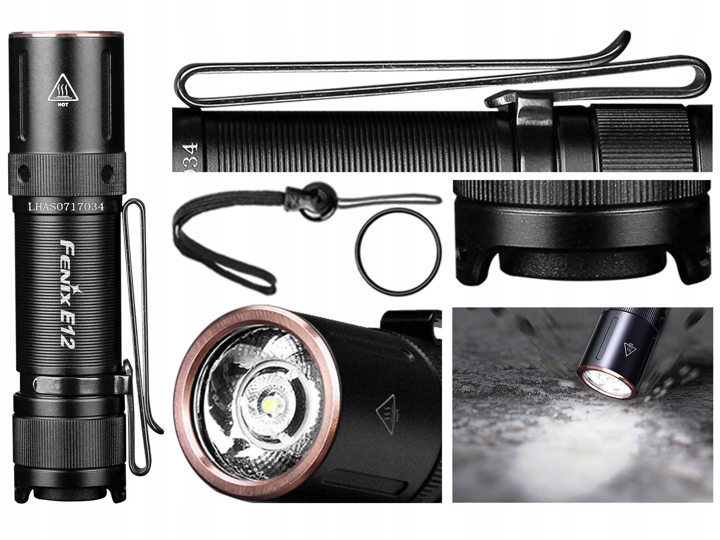 Latarka diodowa Fenix E12 V2.0 Długość (cm) 7.8