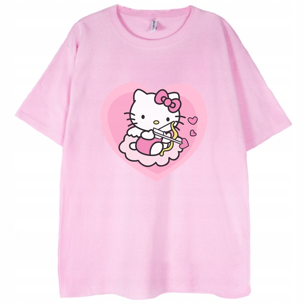 

T-shirt Hello Kitty kawai kot różowa koszulka XL