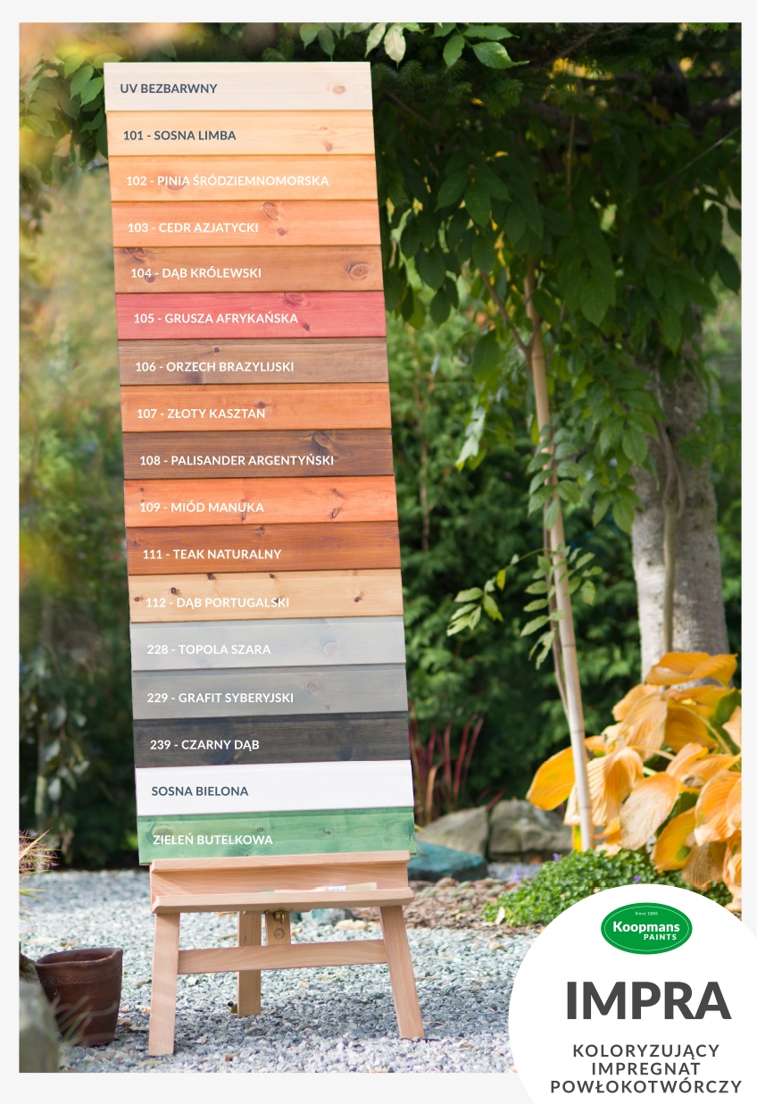 Impregnat powłokotwórczy Impra Koopmans 108 PALISANDER 2,5L z pędzlem Waga produktu z opakowaniem jednostkowym 3 kg