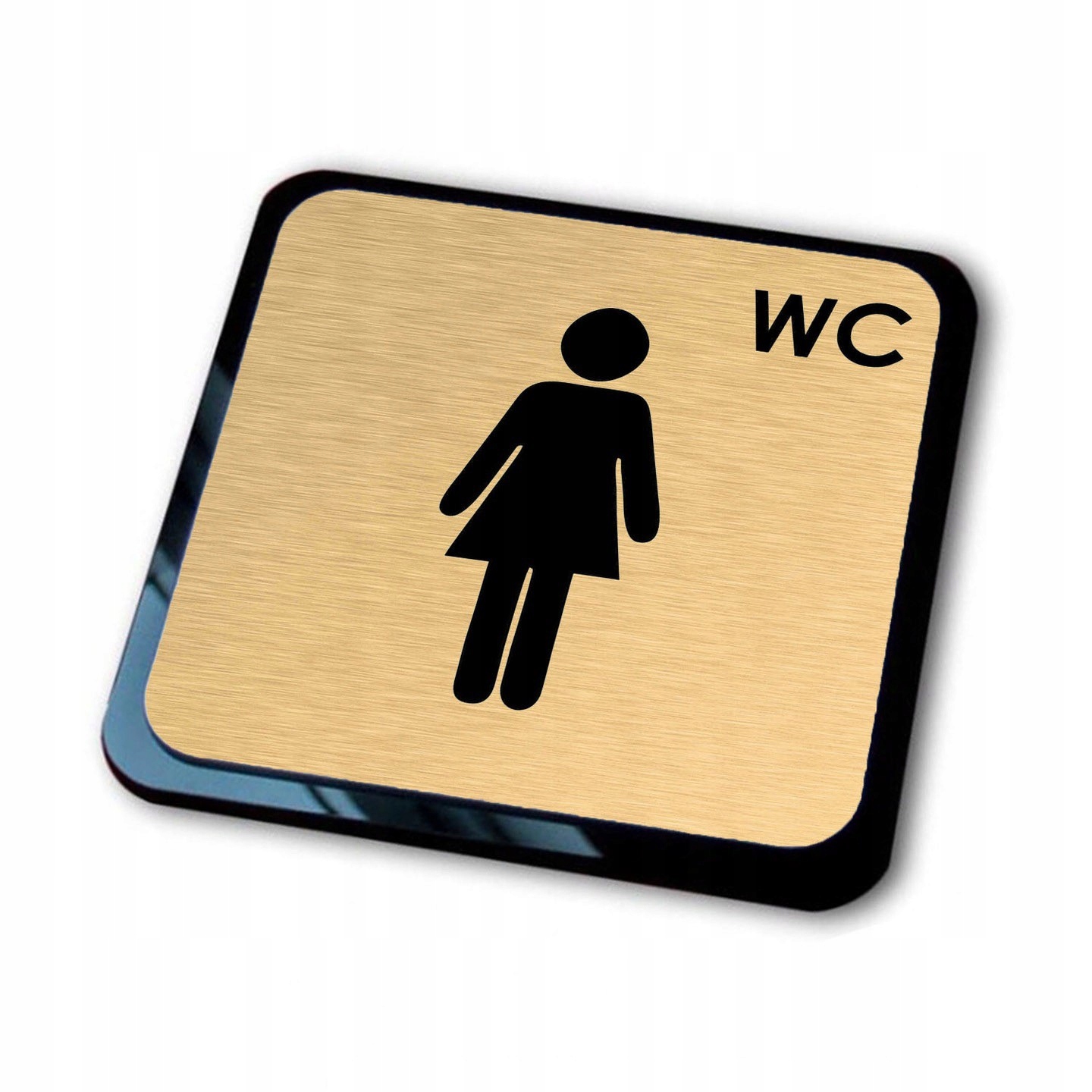 złota tabliczka informacyjna grawer damska WC