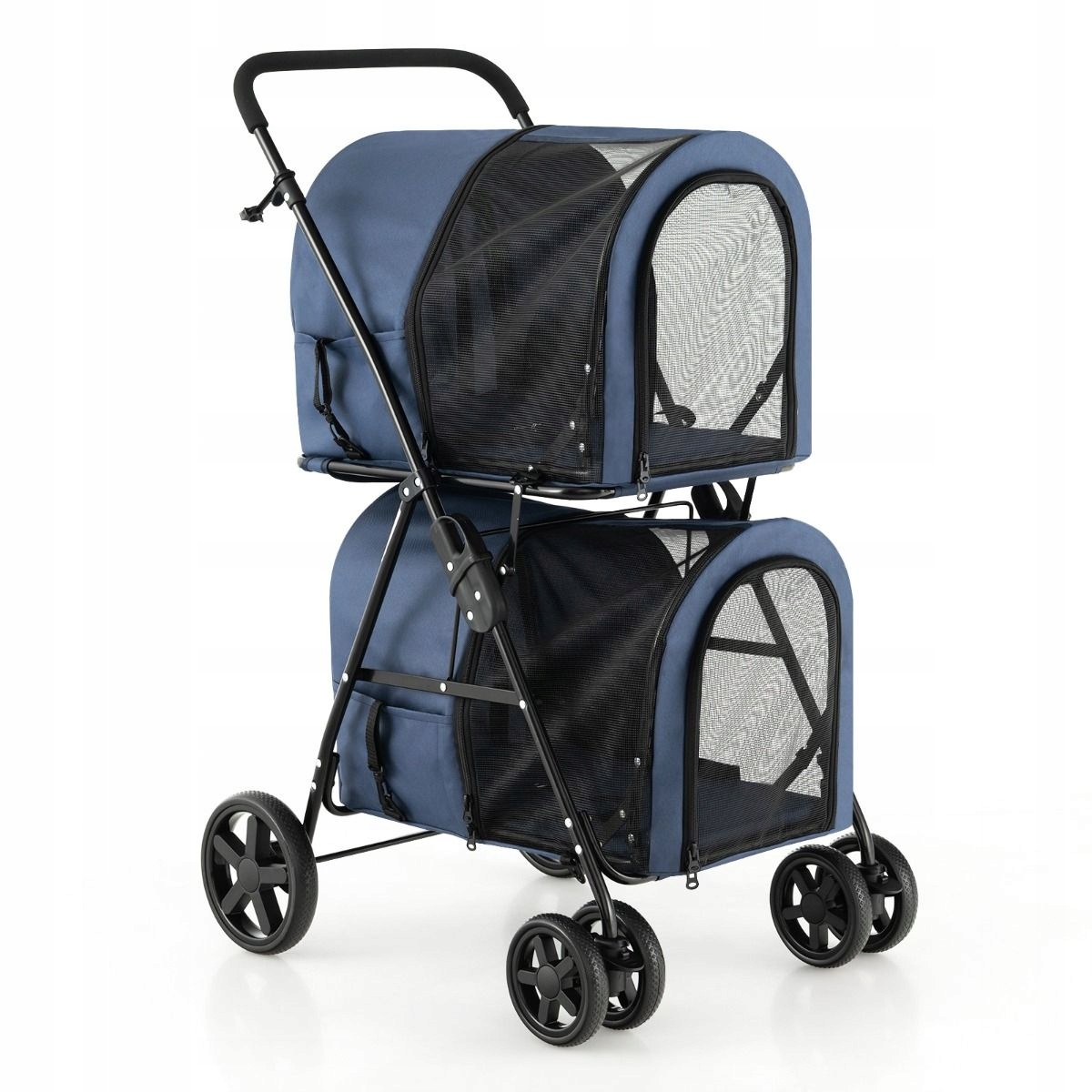 Levně Kočárek Costway modrý vel. S/m 68 x 105 x 51 cm