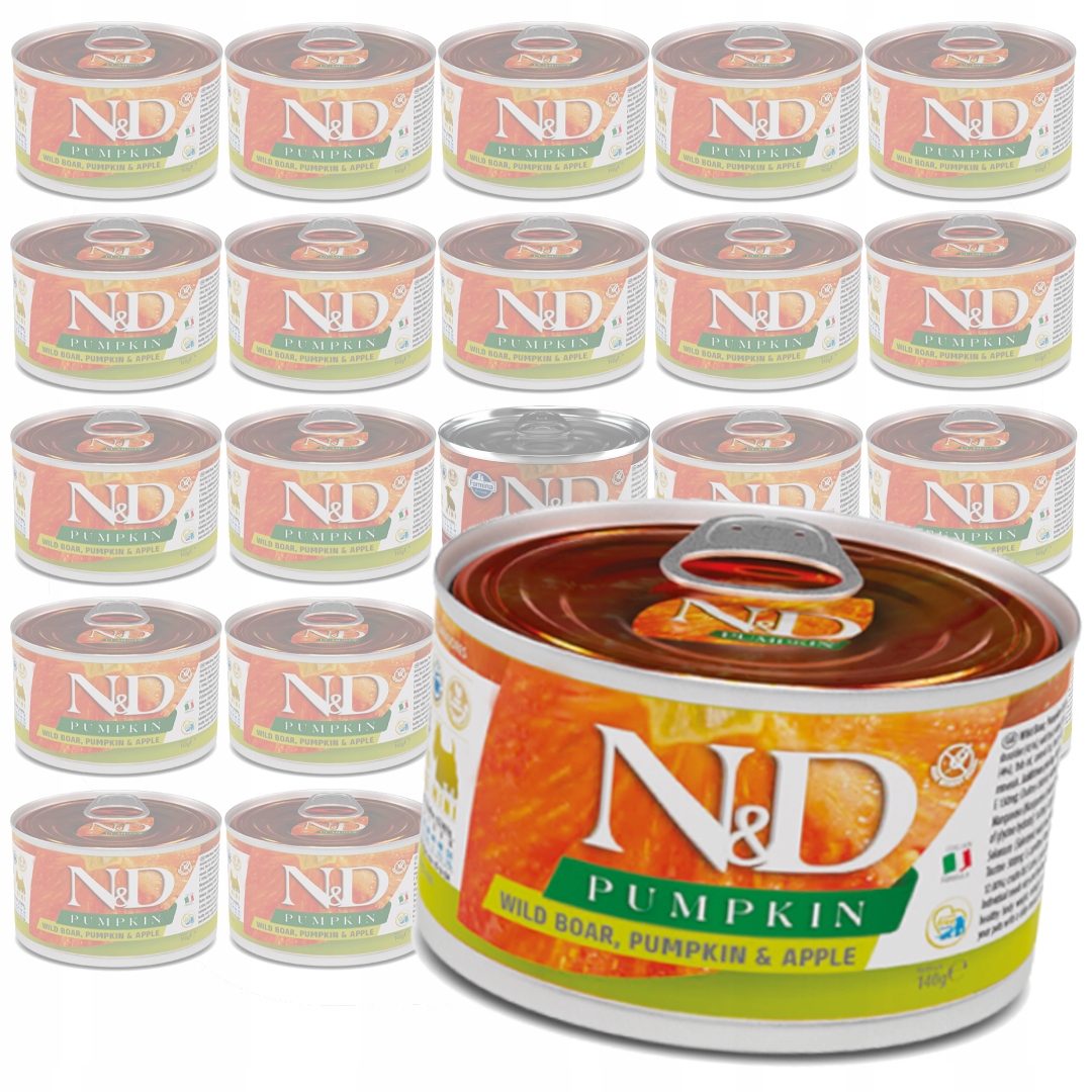Levně Farmina N&d Dog Pumpkin 24x140g Vlhké Krmivo pro psy Divoká dýně Jablko
