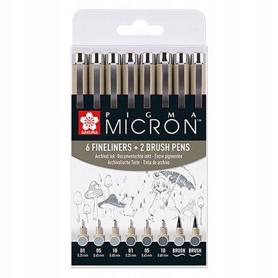 Fixy precizní Pigma Micron, Sakura 6+2