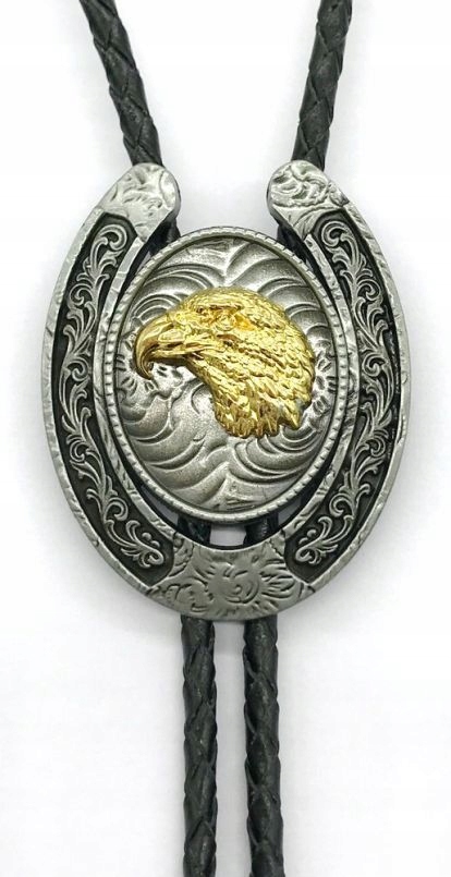 Bolo podkova se zlatou hlavou orla, westernová kravata