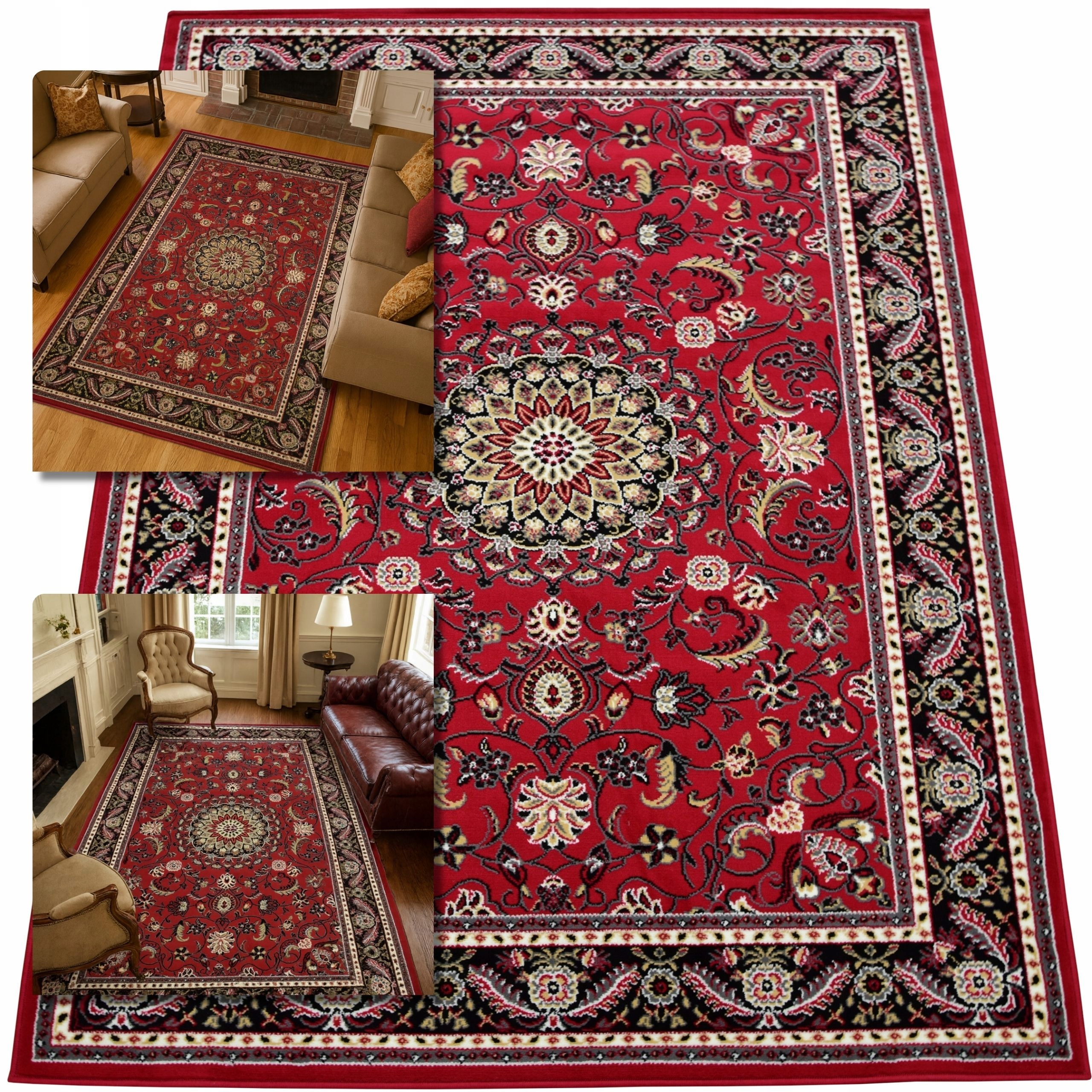 Koberec 250x350 Venezia Červený Koberec Do Obývacího Pokoje Koberec Do Ložnice Belgický