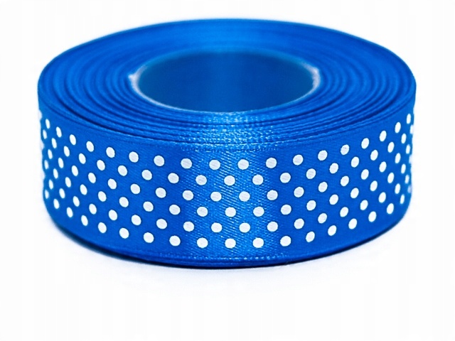 

Tasiemka w Kropki wstążka 25 mm 22 m niebieska