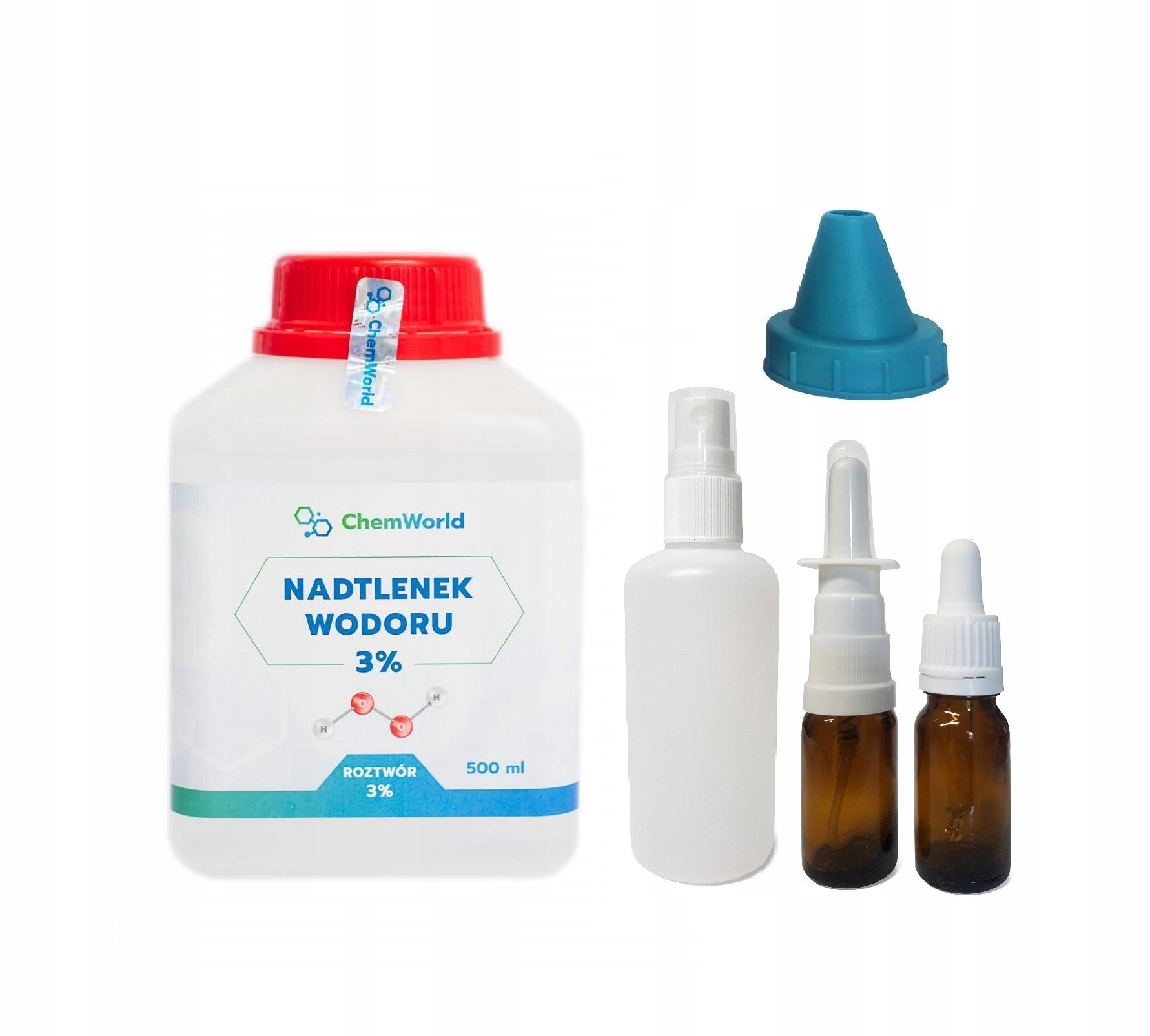 Zestaw Woda Utleniona 3% Nadtlenek Wodoru Cz 500ml