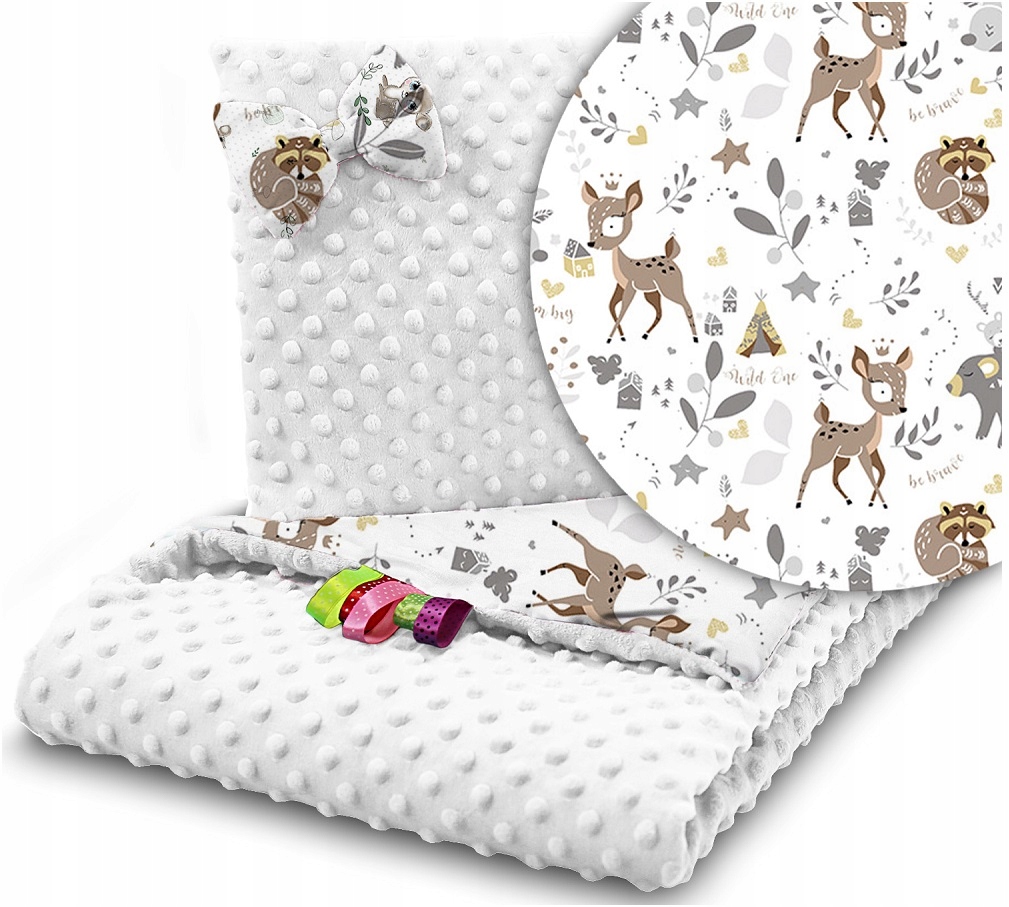 

Babymam Komplet Do Wózka Minky Kocyk Poduszka