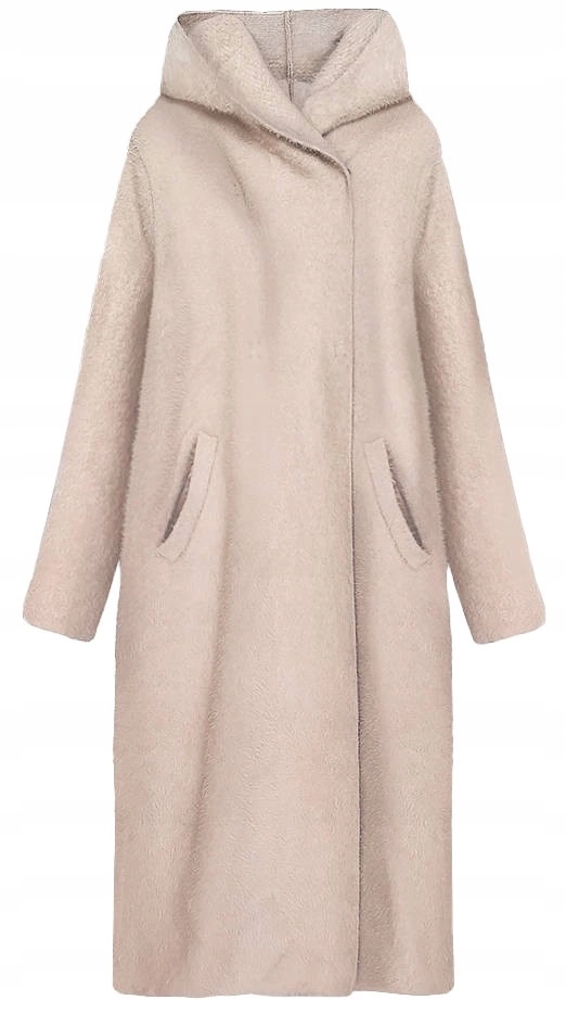 Kabát A'la Alpaka Ke Kolenům B6010 J.béžový M (38)