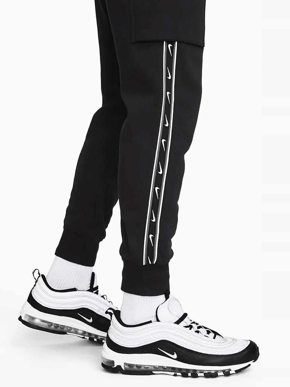 Nike męskie BOJÓWKI spodnie BAWEŁNA dresowe FLEECE jogger dresy Kolor czarny