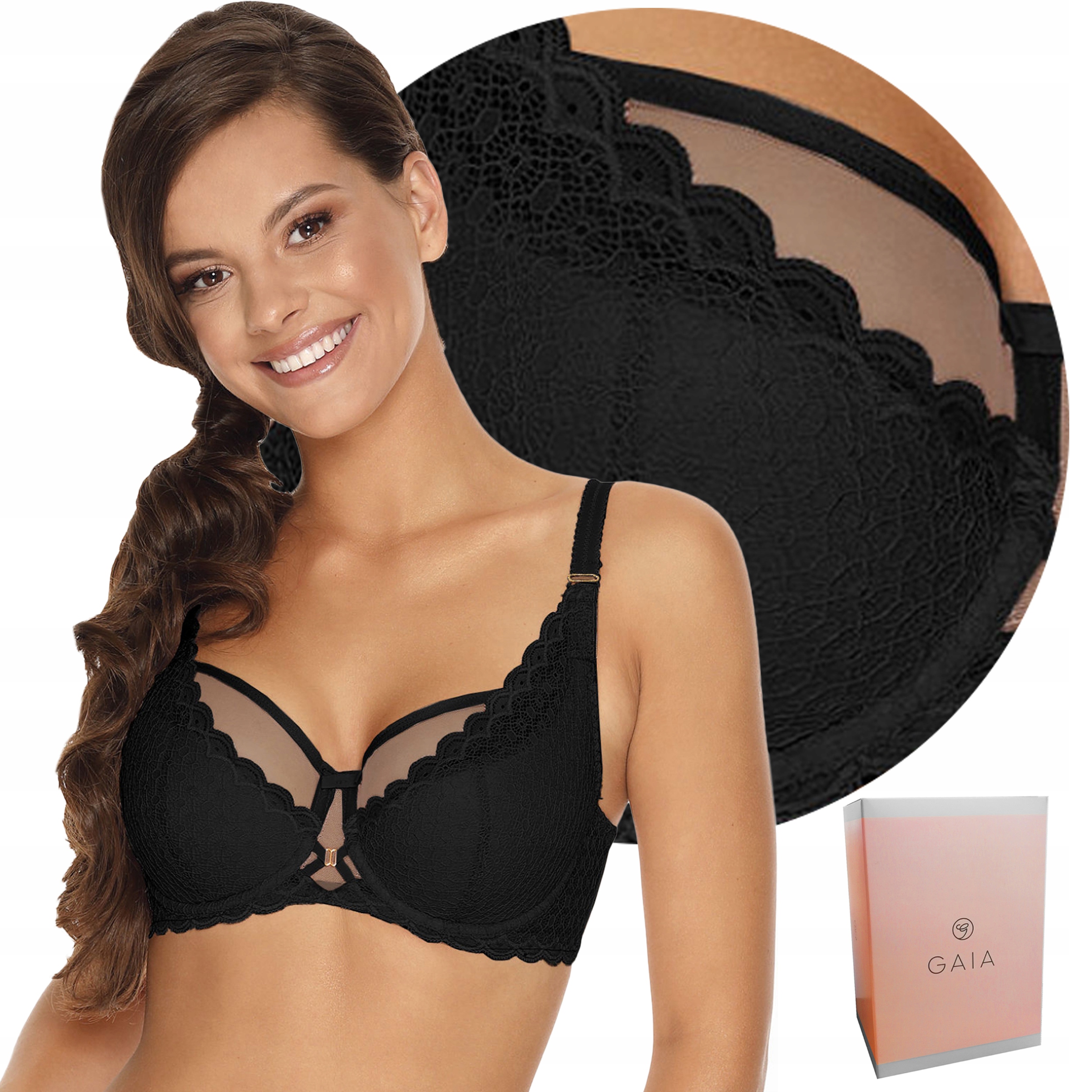 

Biustonosz semisoft Gaia 876 Carrie, Czarny 80E