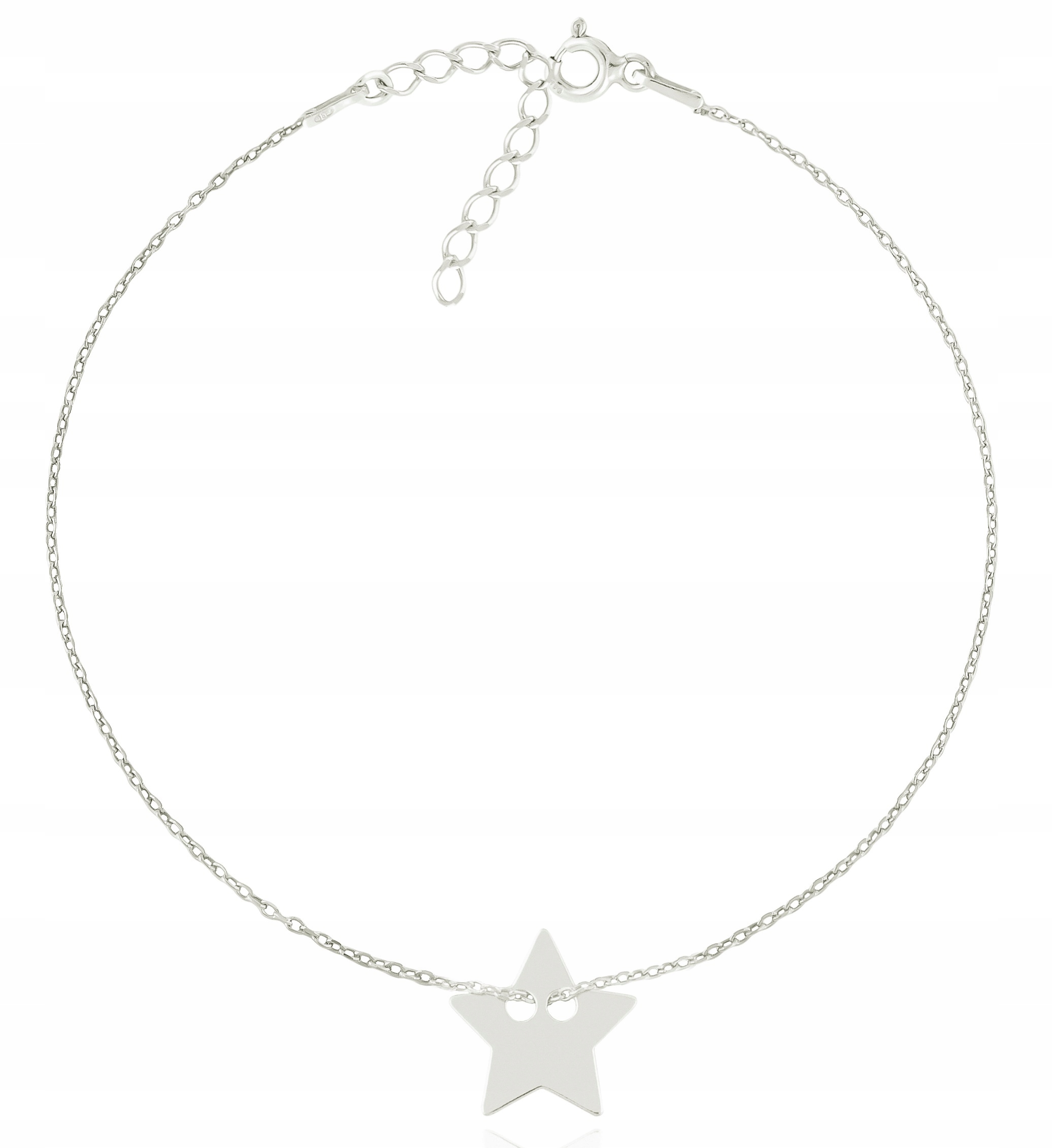 

Srebrna bransoletka na nogę Celebrytka Gwiazdka