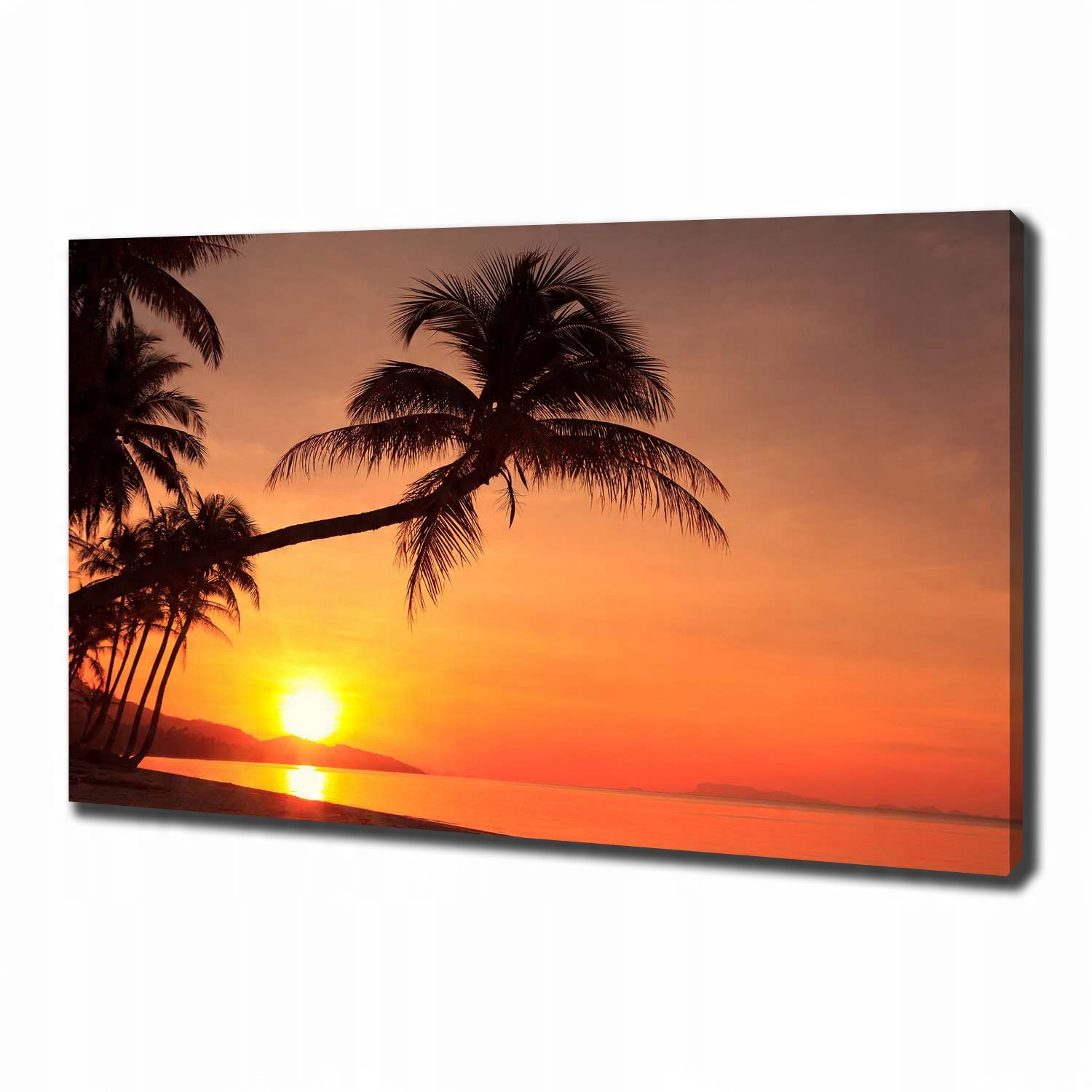 

Foto obraz na płótnie Zachód słońca plaża 100x70cm