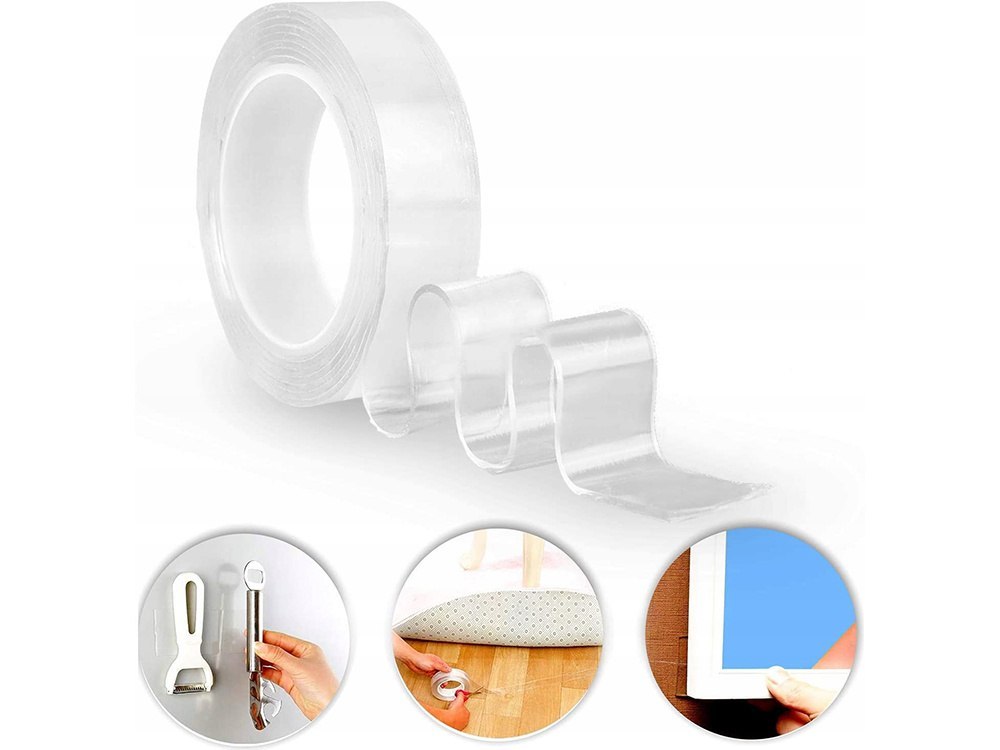 Taśma dwustronna transp nano tape mocna 3m ekran Długość (mm) 3000
