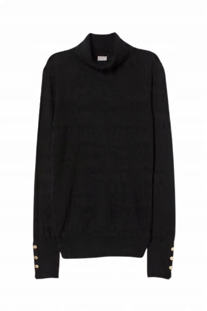 

Cienki Sweter Z Golfem Z Wełną H&m 36 S