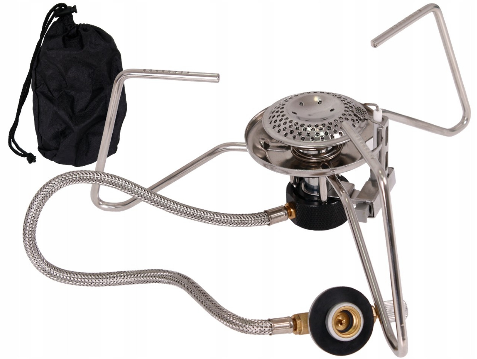 Turistický skládací kempingový hořák Mil-Tec s hadičkou