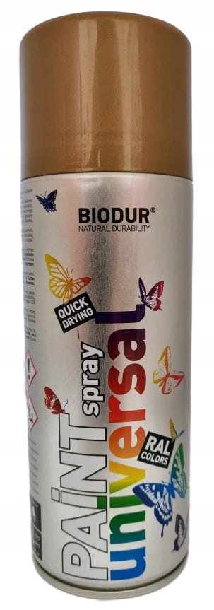 SPRAY FARBA Uniwersalna BIODUR 400ml ZŁOTY GOLD 24K