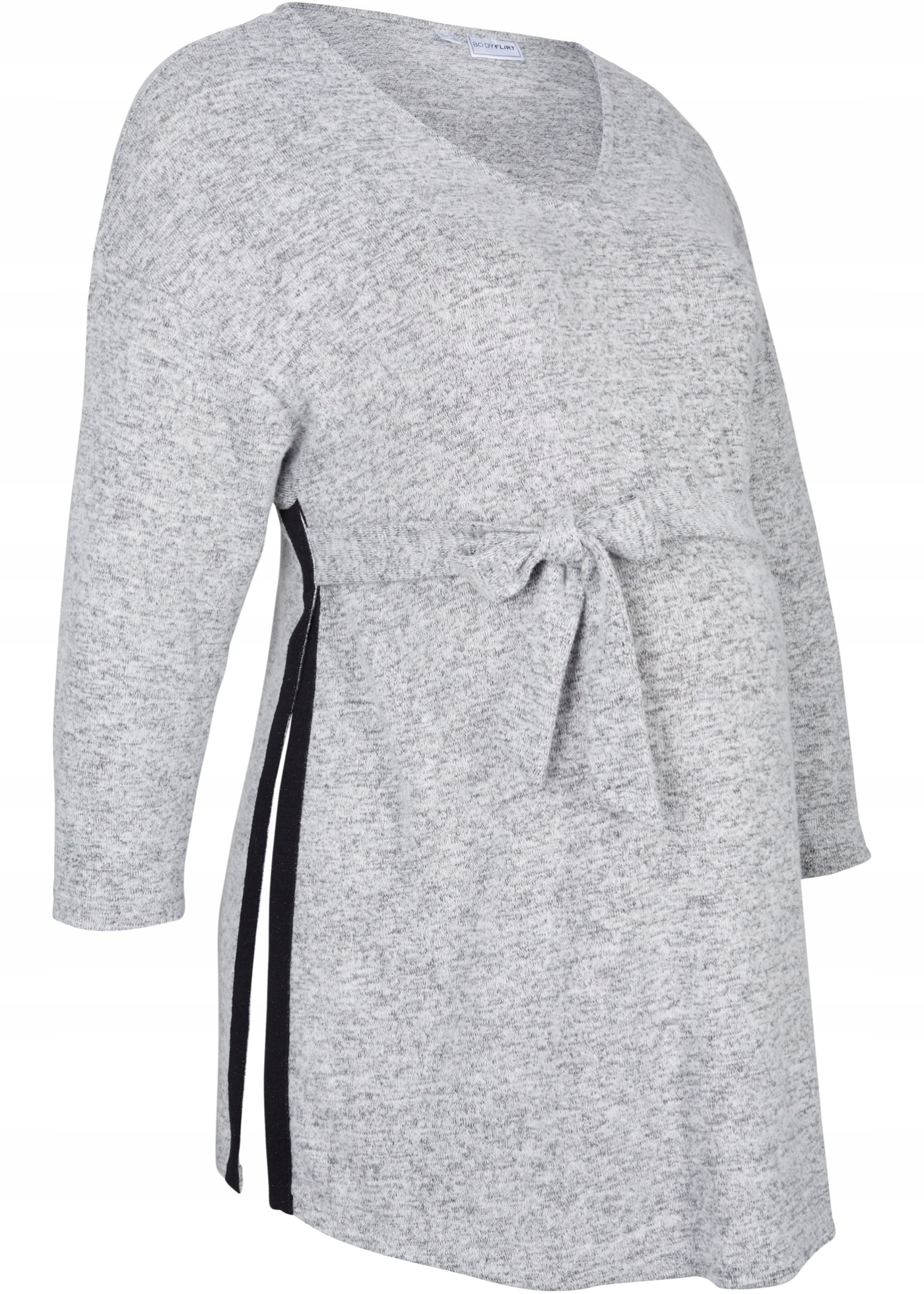 Z3009 SWETER CIĄŻOWY JASNOSZARY MELANŻ R.44/46