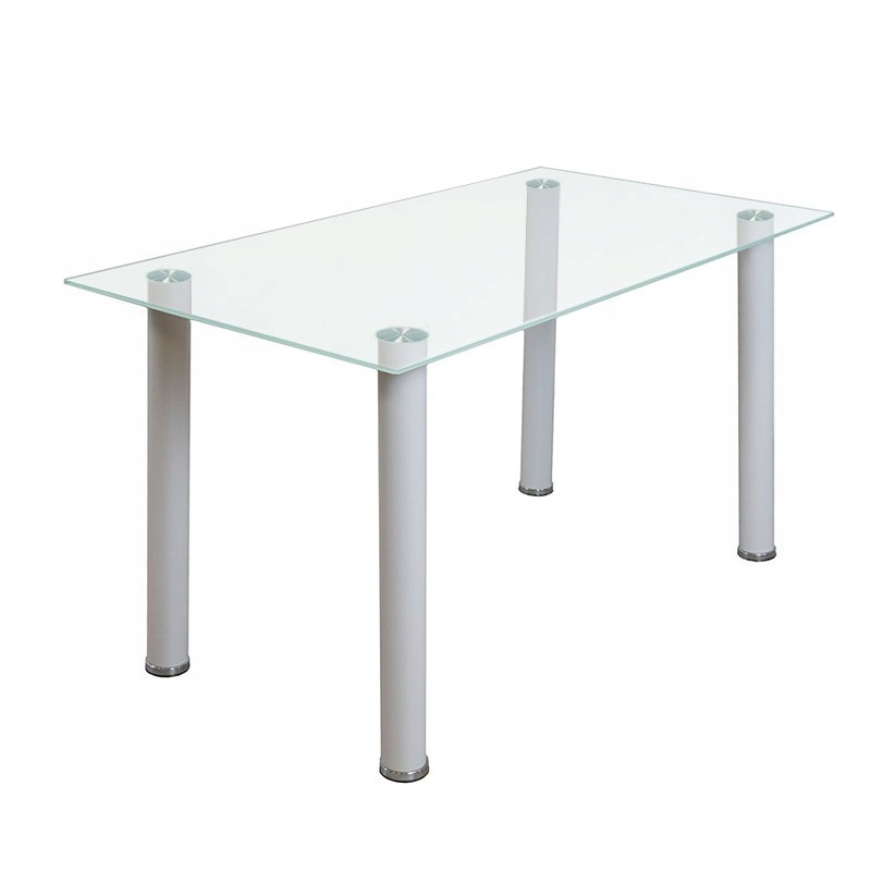 Stół Nicea transparentny nogi szare