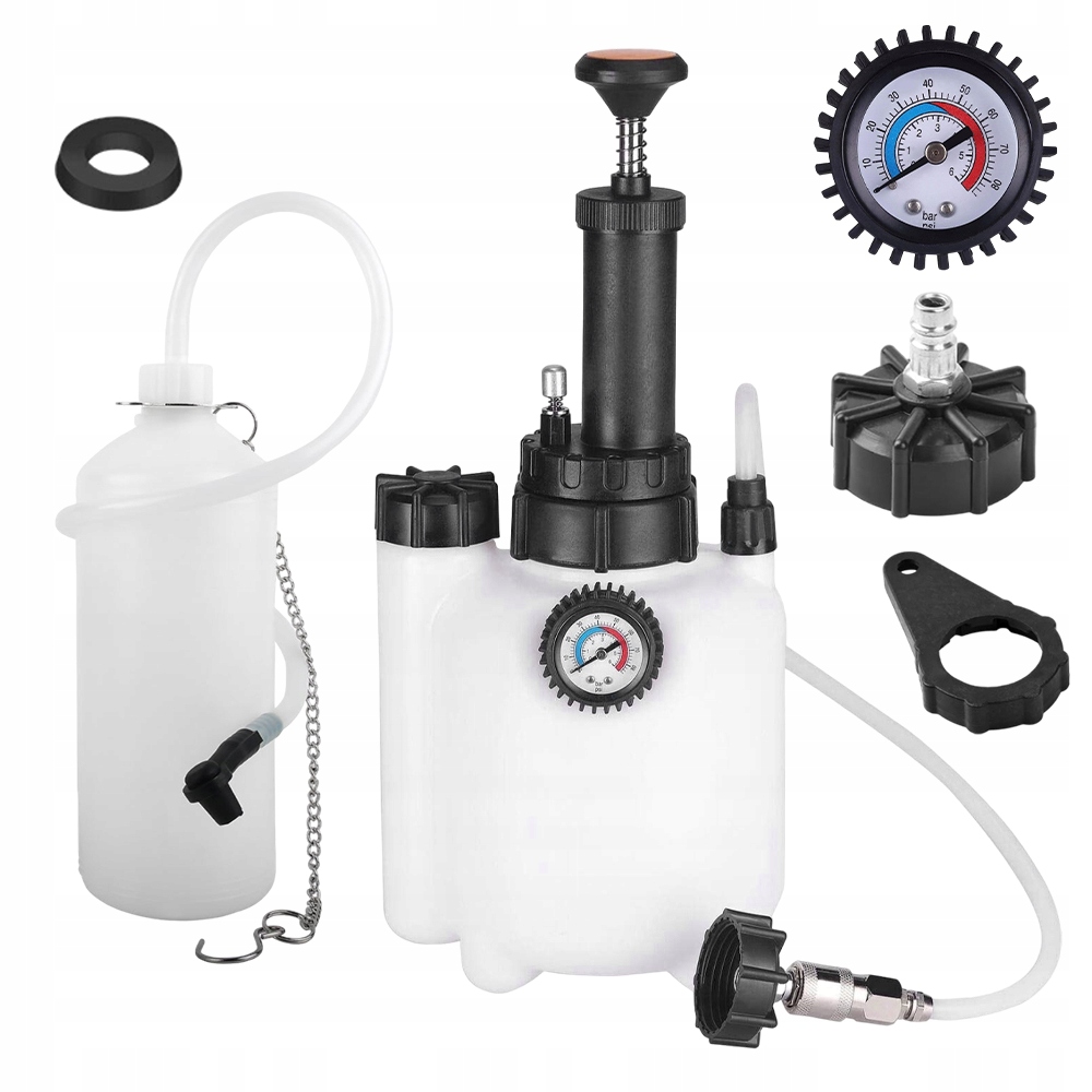 Odvzdušňovač Brzdového Systému Pe Plast 3L+1L Bílý S Krytem