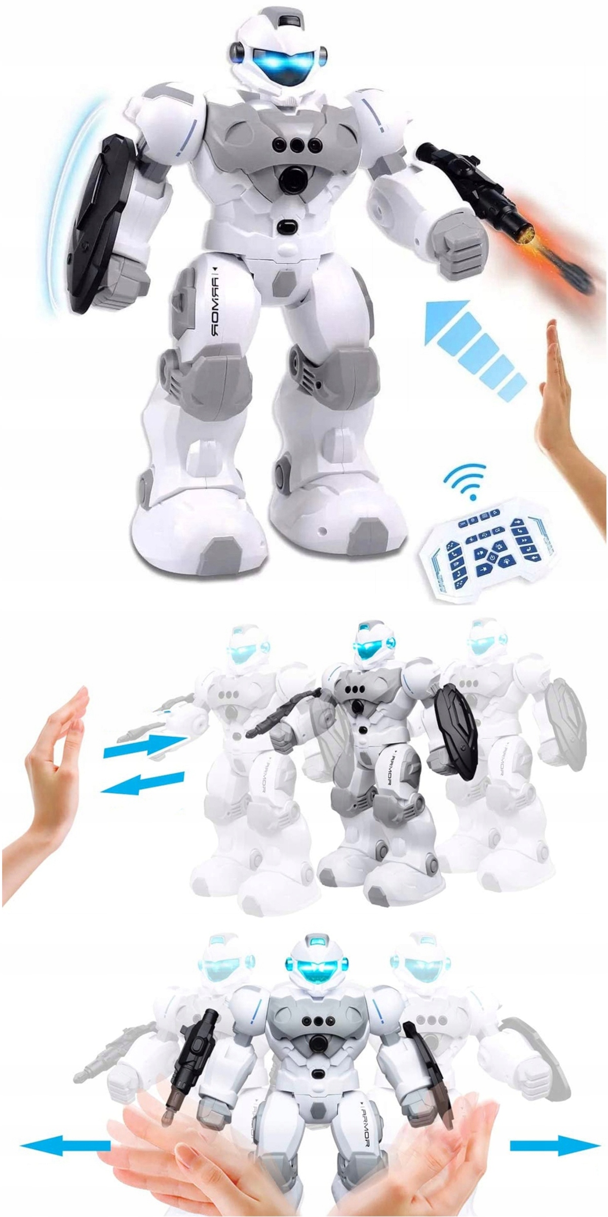 INTELIGENTNY ROBOT RC ZDALNIE STEROWNY GESTEM PILOTEM PROGRAMOWANIE Stan opakowania oryginalne