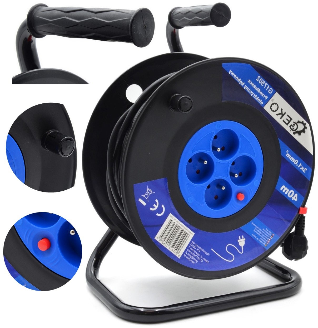 Prodlužovací Kabel 3x1.0, navíjecí, 40 m