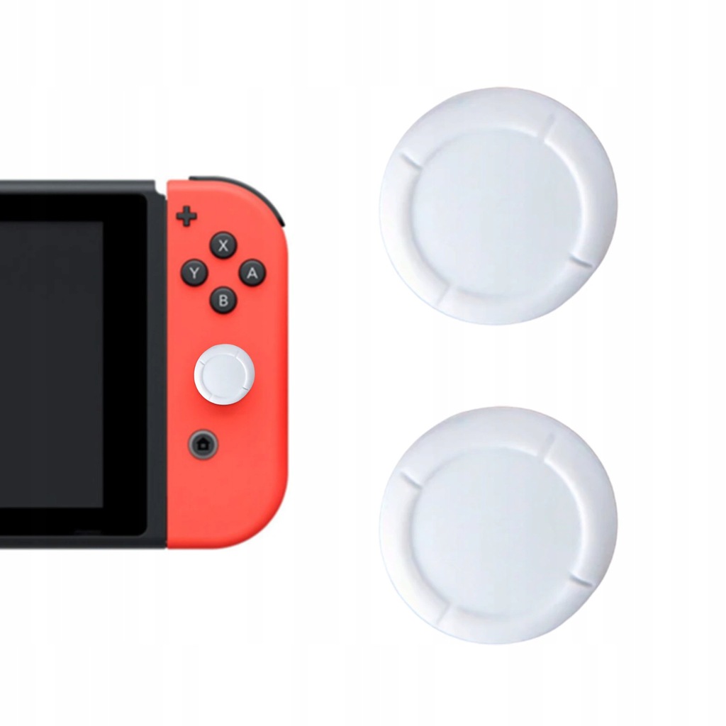 2x Gumka nakładka na plastik od Joy-Con Białe