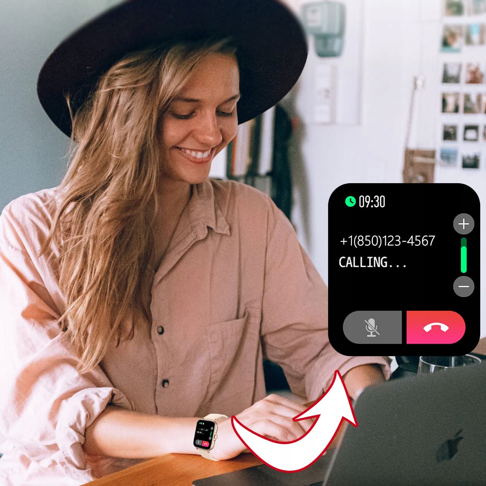 ZEGAREK SMARTWATCH 1.7" DAMSKI SMARTLOCZ Obsługa ładowania bezprzewodowego nie