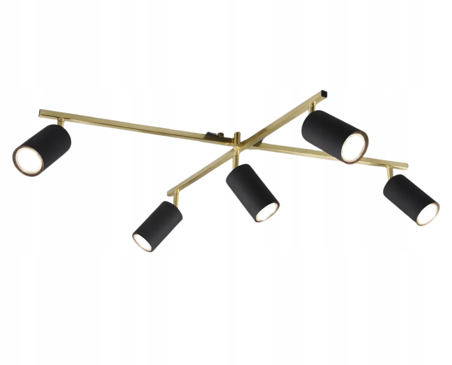 Trio Stropní reflektor Marley 5 světelných bodů černo-zlatý GU10