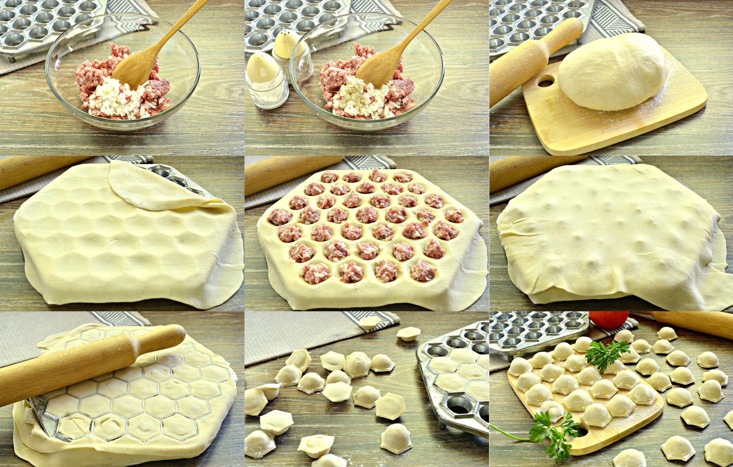 GRUBA FORMA MASZYNKA WYKROJNIK DO USZEK PIEROGÓW USZKA PIELMIENI 37szt #20 Marka inna