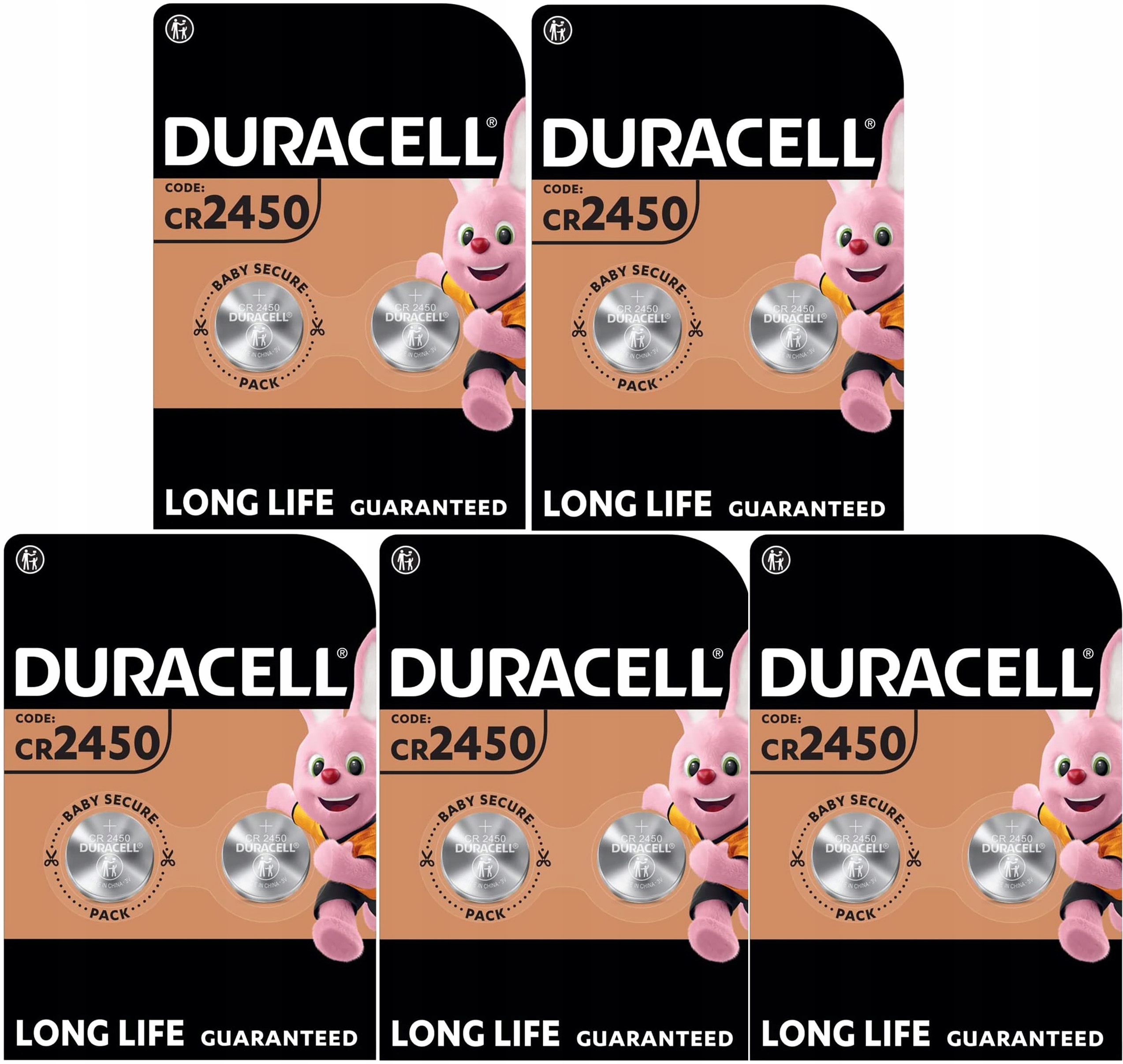 10x Bateria Litowa Duracell 3V CR2450 DL 2450 Ecr
