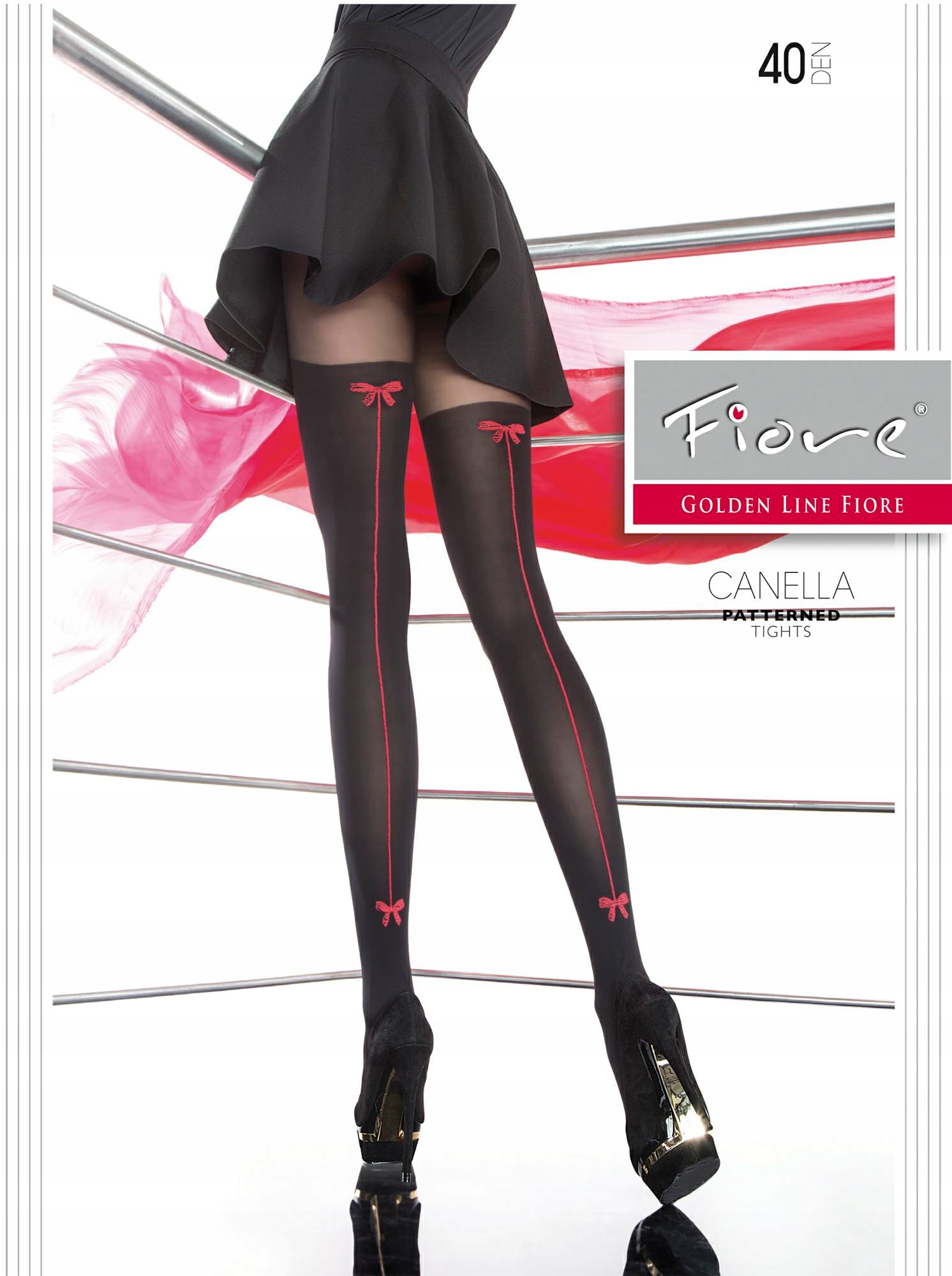 

Fiore Canella Rajstopy 40 Den 4-L/black