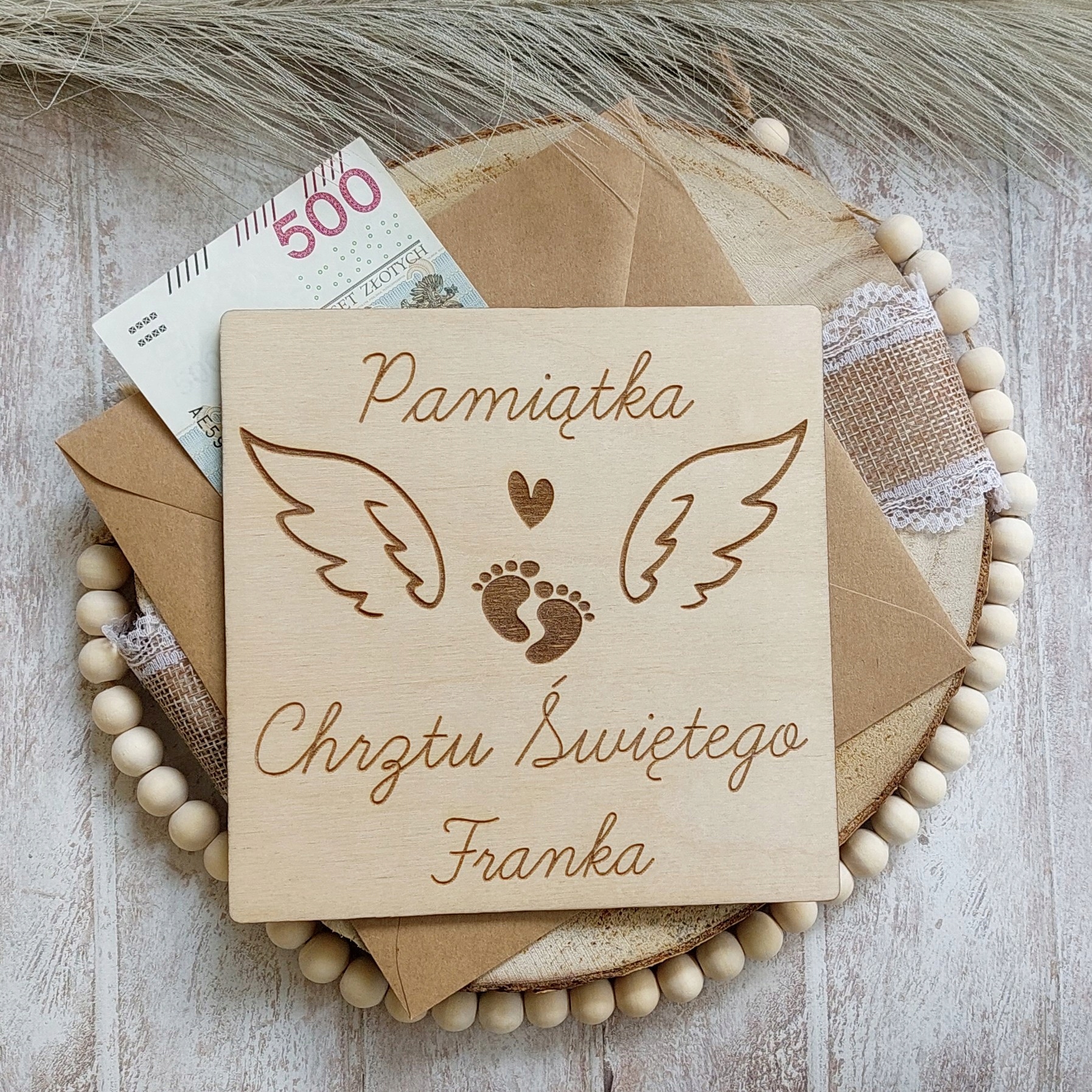 PAMIĄTKA NA CHRZEST CHRZTU ŚWIĘTEGO KARTKA PREZENT Marka inny