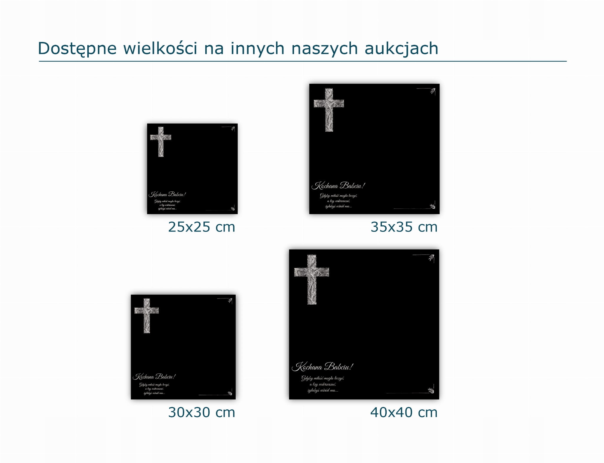 SZKLANA PODSTAWKA POD ZNICZE 30x30cm 560f Babciu Długość 30 cm