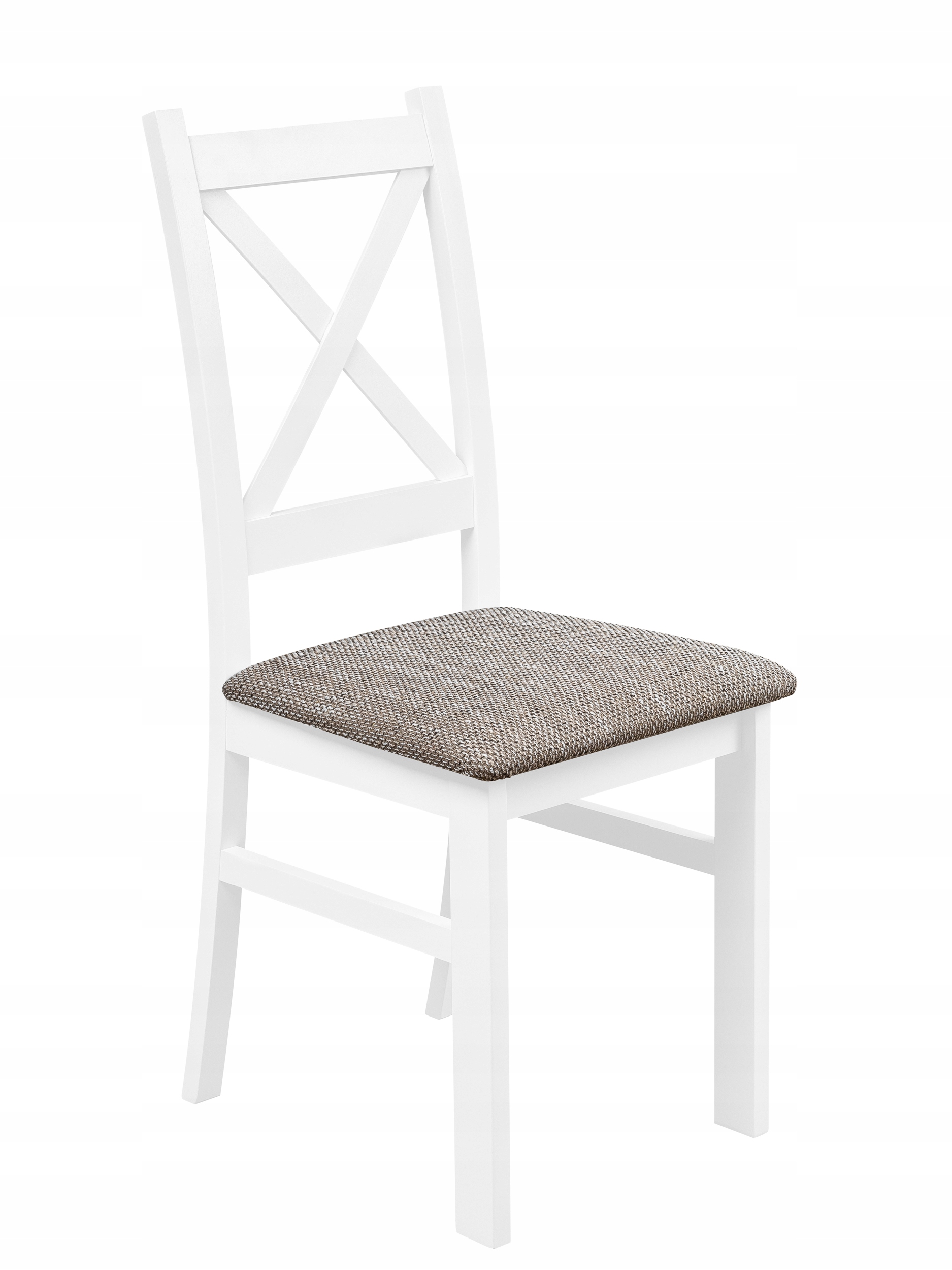 Klasická čalouněná jídelní židle do obývacího pokoje do kuchyně Kr Bílá/Světle hnědá