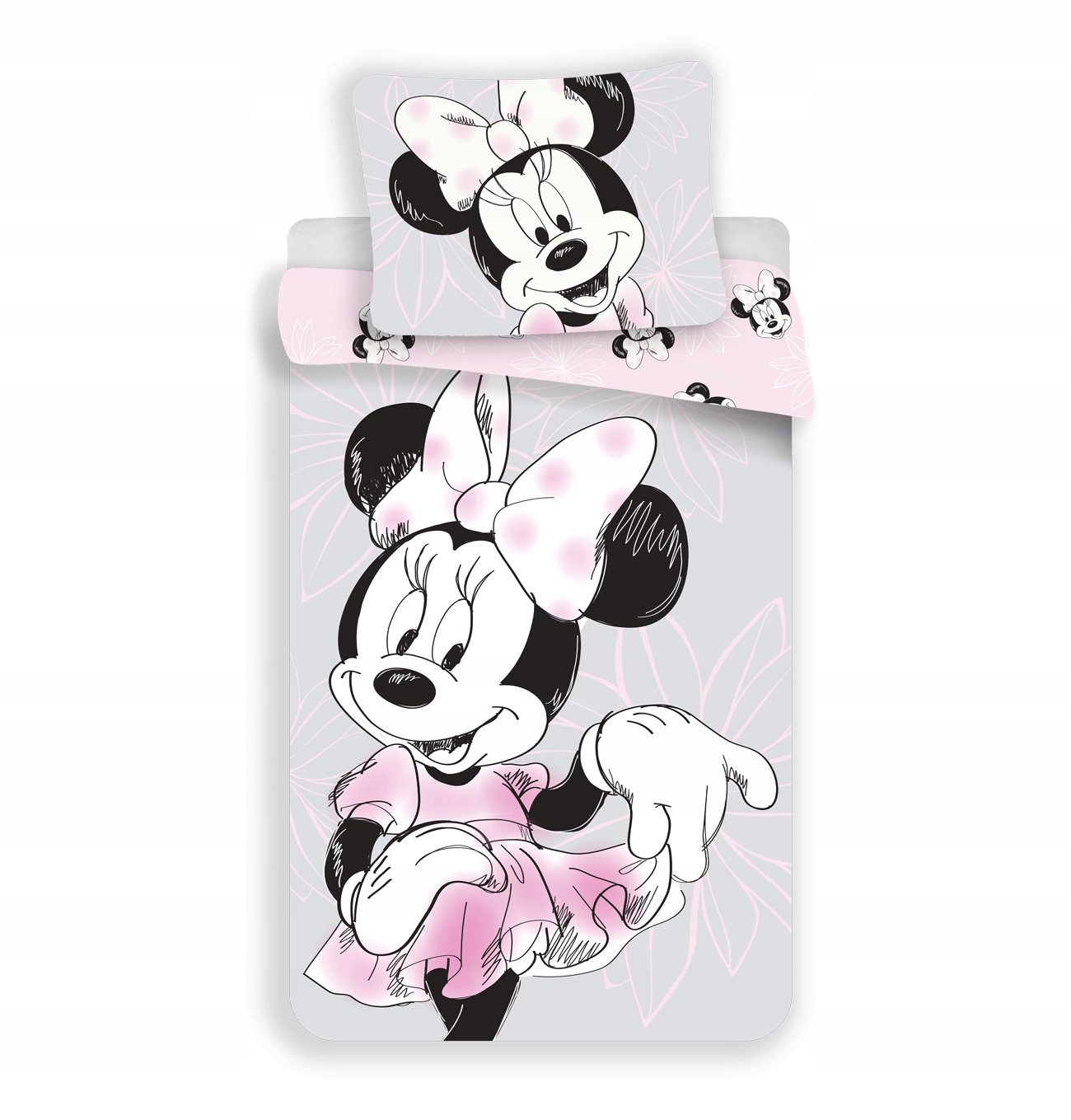 Pościel Myszka Minnie 140x200 Bawełniana Dziecięca Mini Disney Młodzieżowa