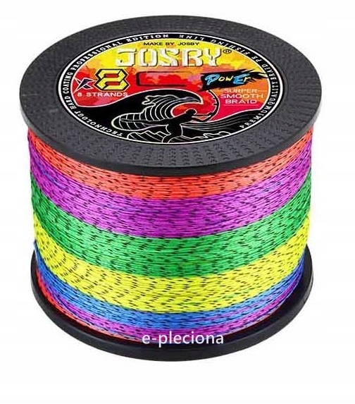 Plecionka karpiowa Josby X8 1000m 0,37 kolorowa